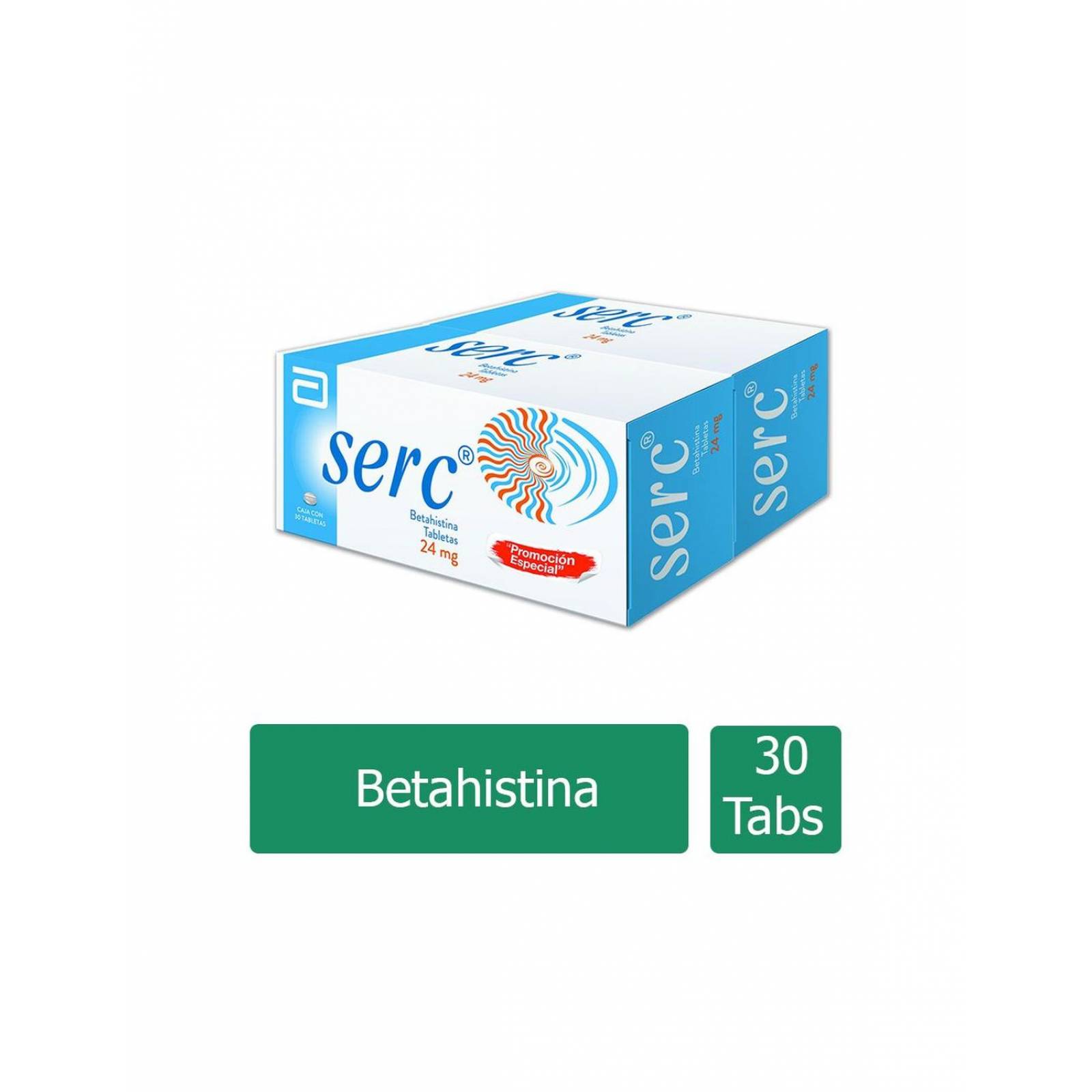 Serc 24 mg Paquete Con 2 Cajas Con 30 Tabletas 