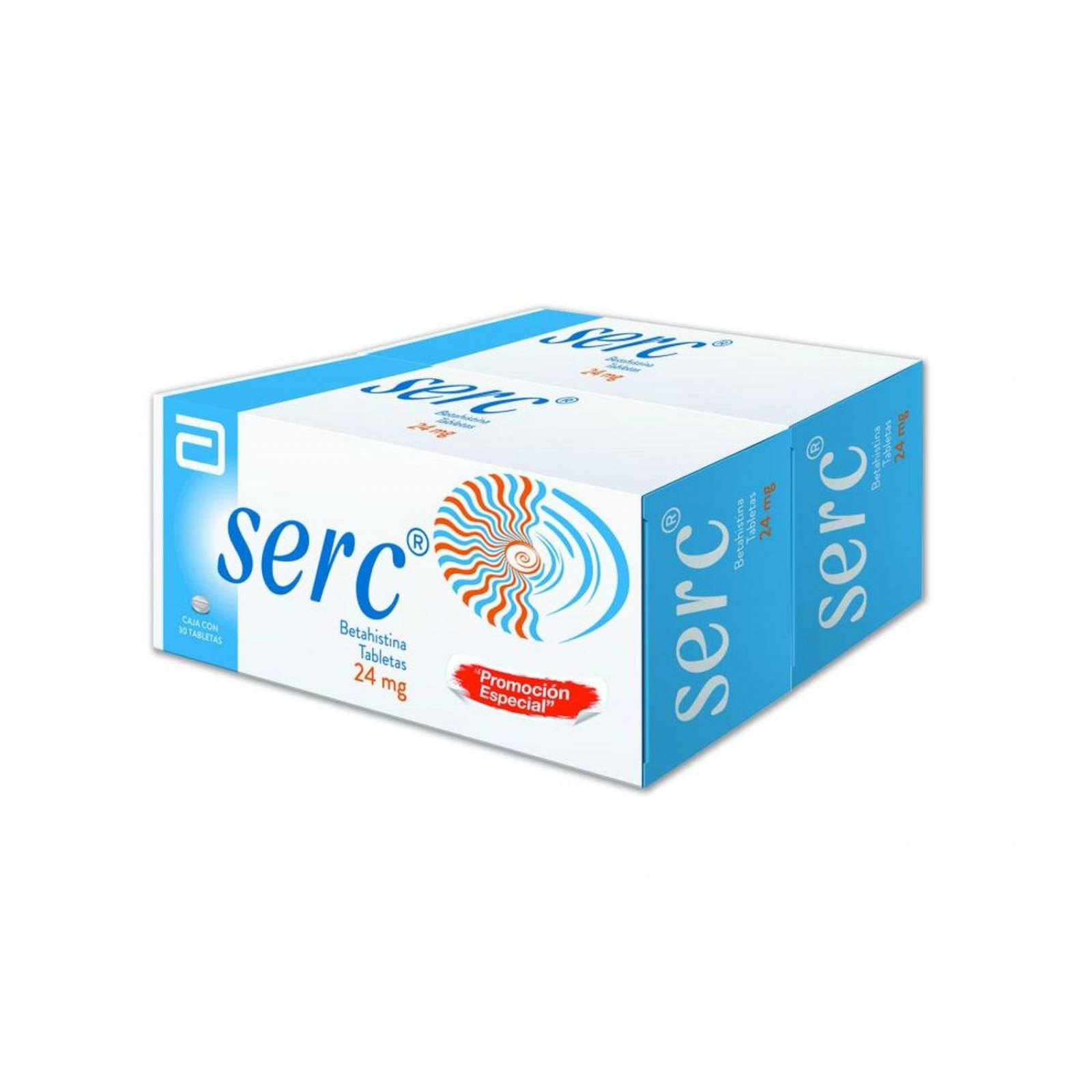Serc 24 mg Paquete Con 2 Cajas Con 30 Tabletas 