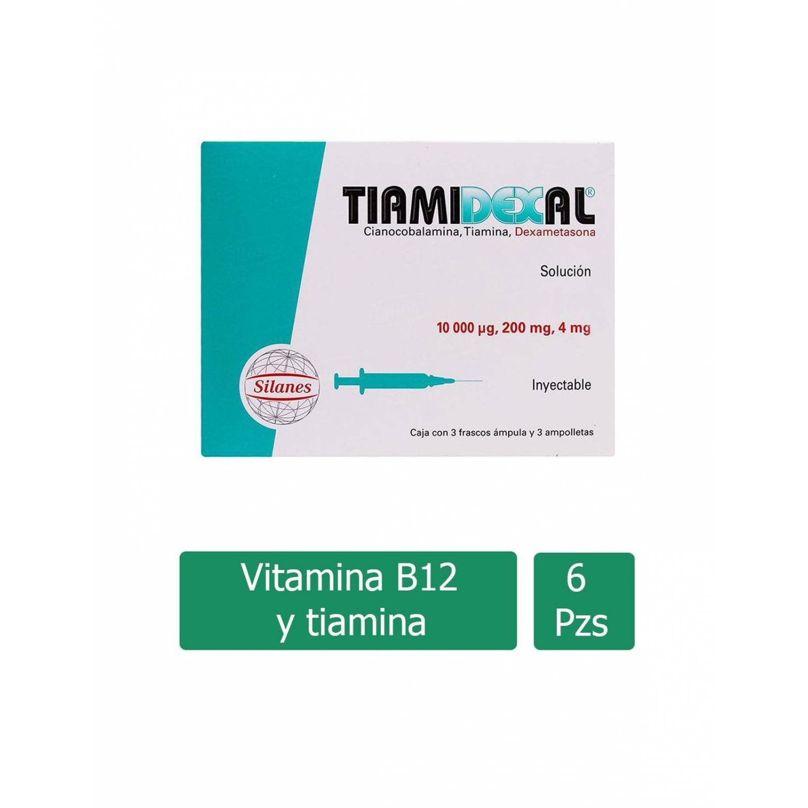 Tiamidexal Caja Con 3 Frasco Ámpula y 3 Ampolletas 
