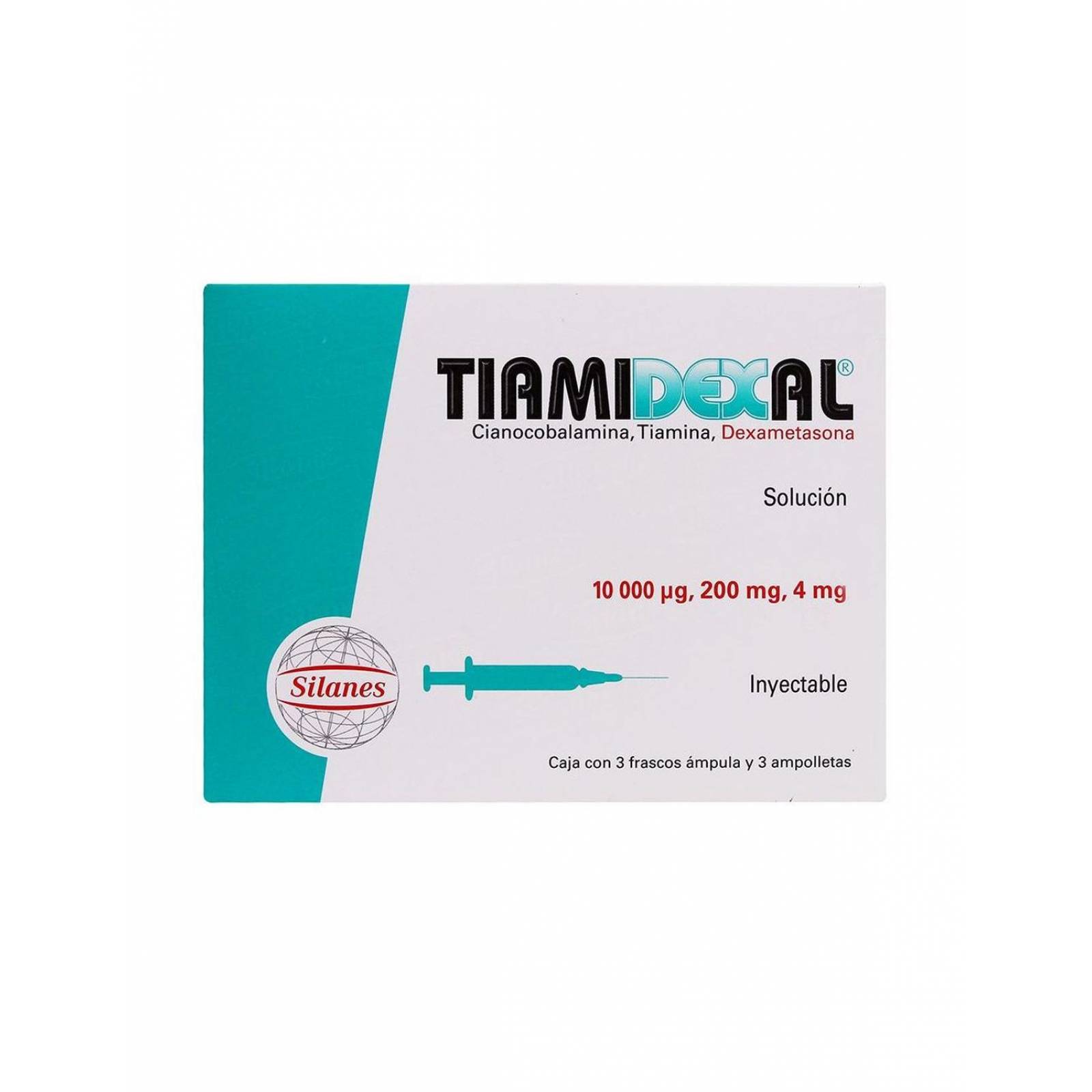 Tiamidexal Caja Con 3 Frasco Ámpula y 3 Ampolletas 