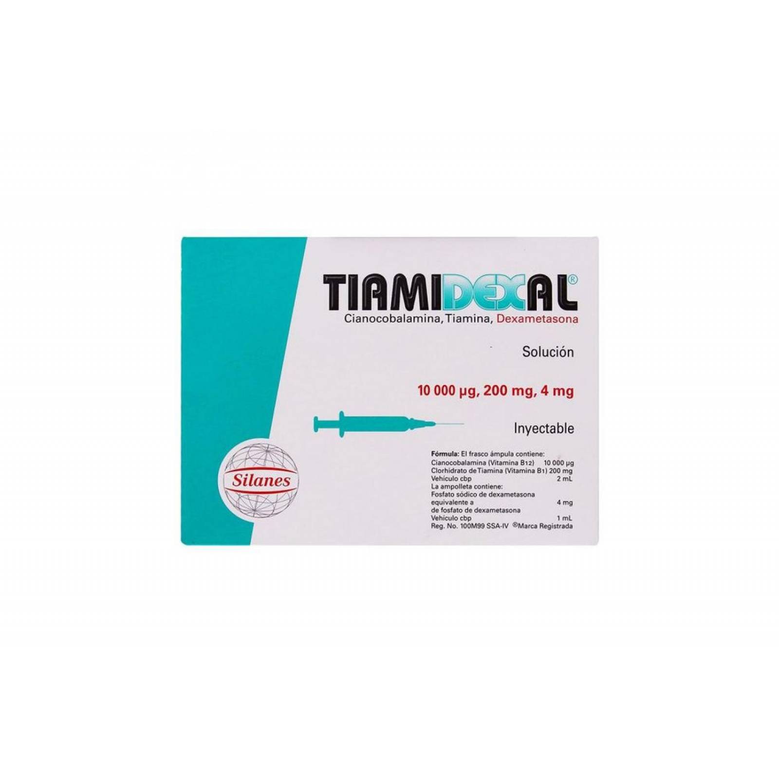 Tiamidexal Caja Con 3 Frasco Ámpula y 3 Ampolletas 