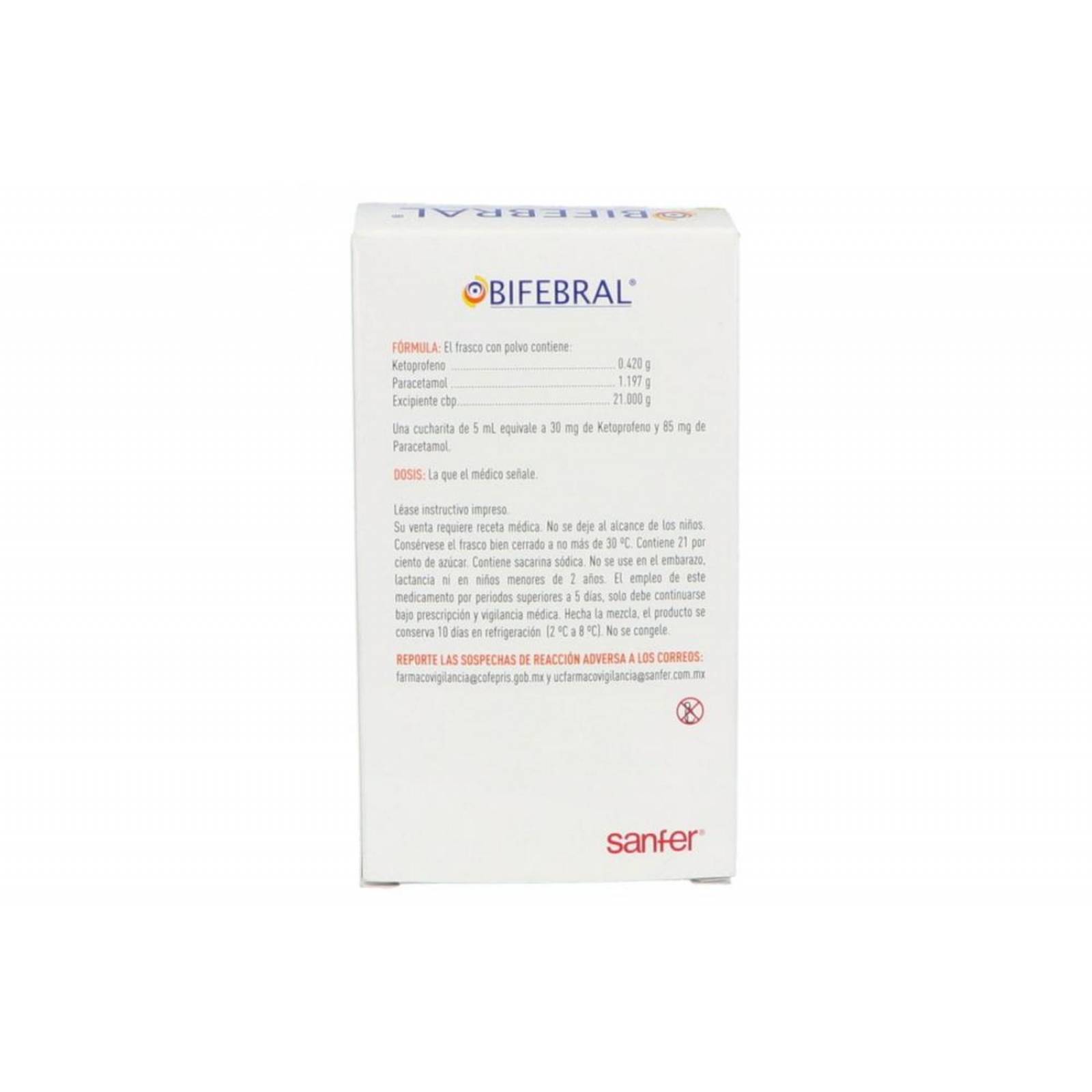 Bifebral Suspensión Frasco con polvo para 70 mL 