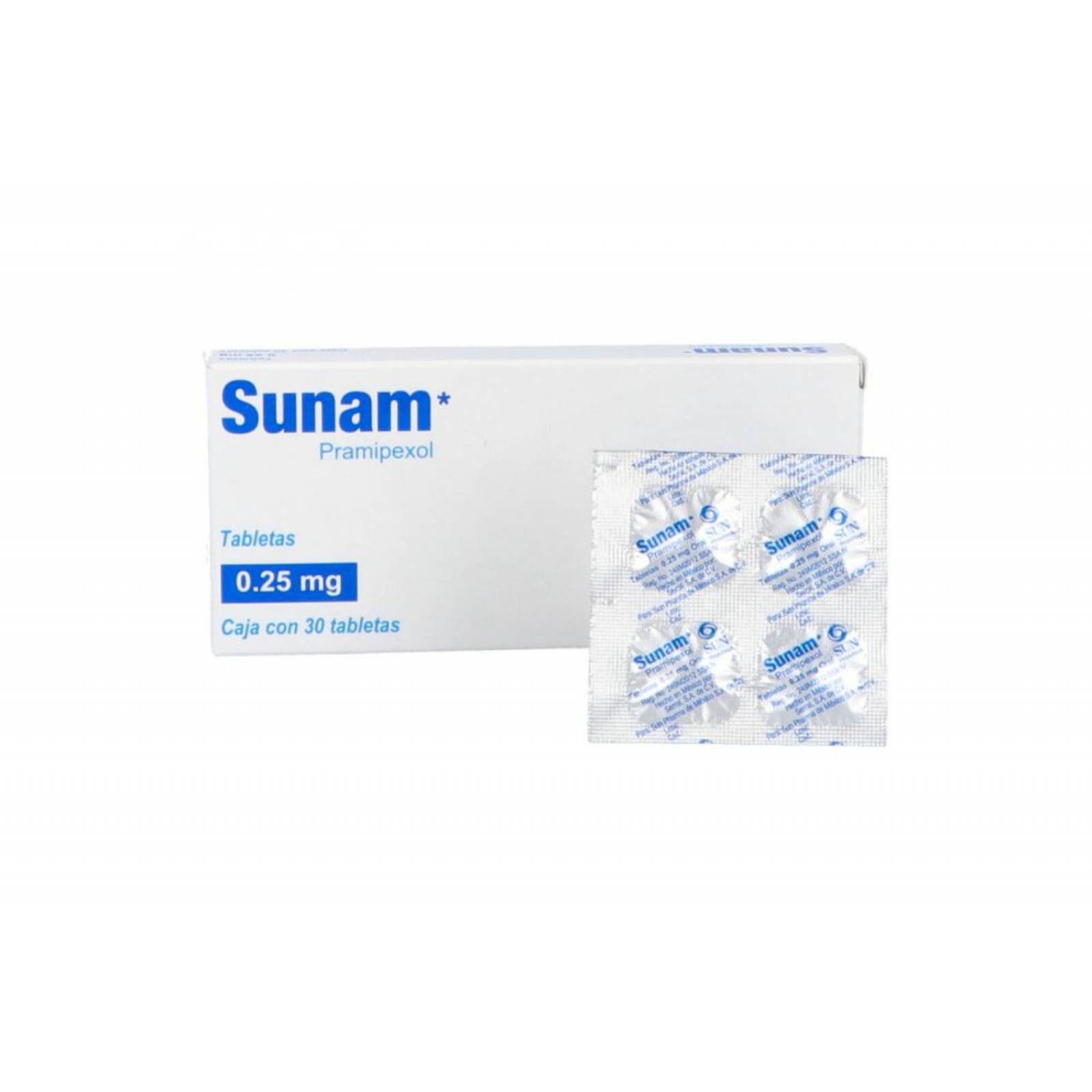 Sunam 0.25 mg Caja Con 30 Tabletas 