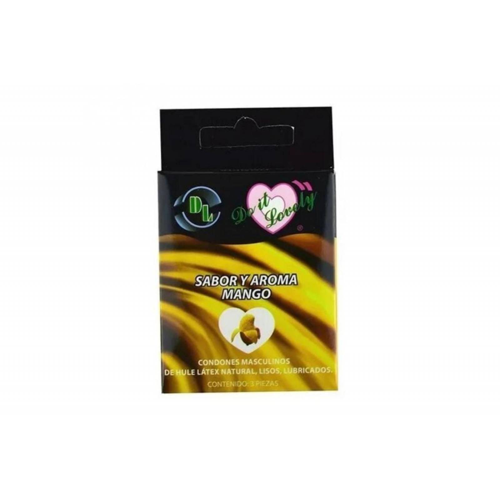 Preservativos DL Empaque COn 3 Piezas Aroma Mango 