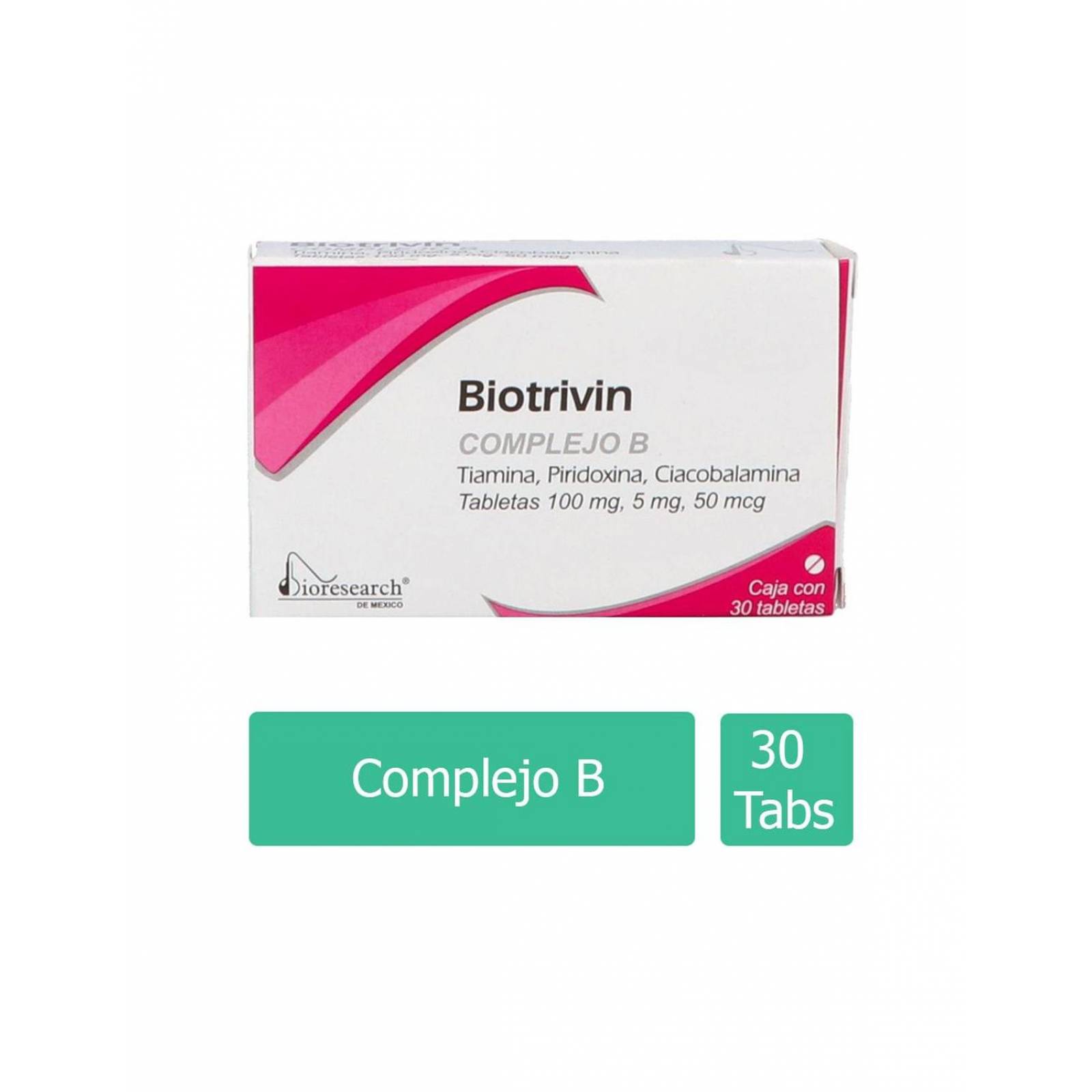 Biotrivin Complejo B 30 Tabletas 