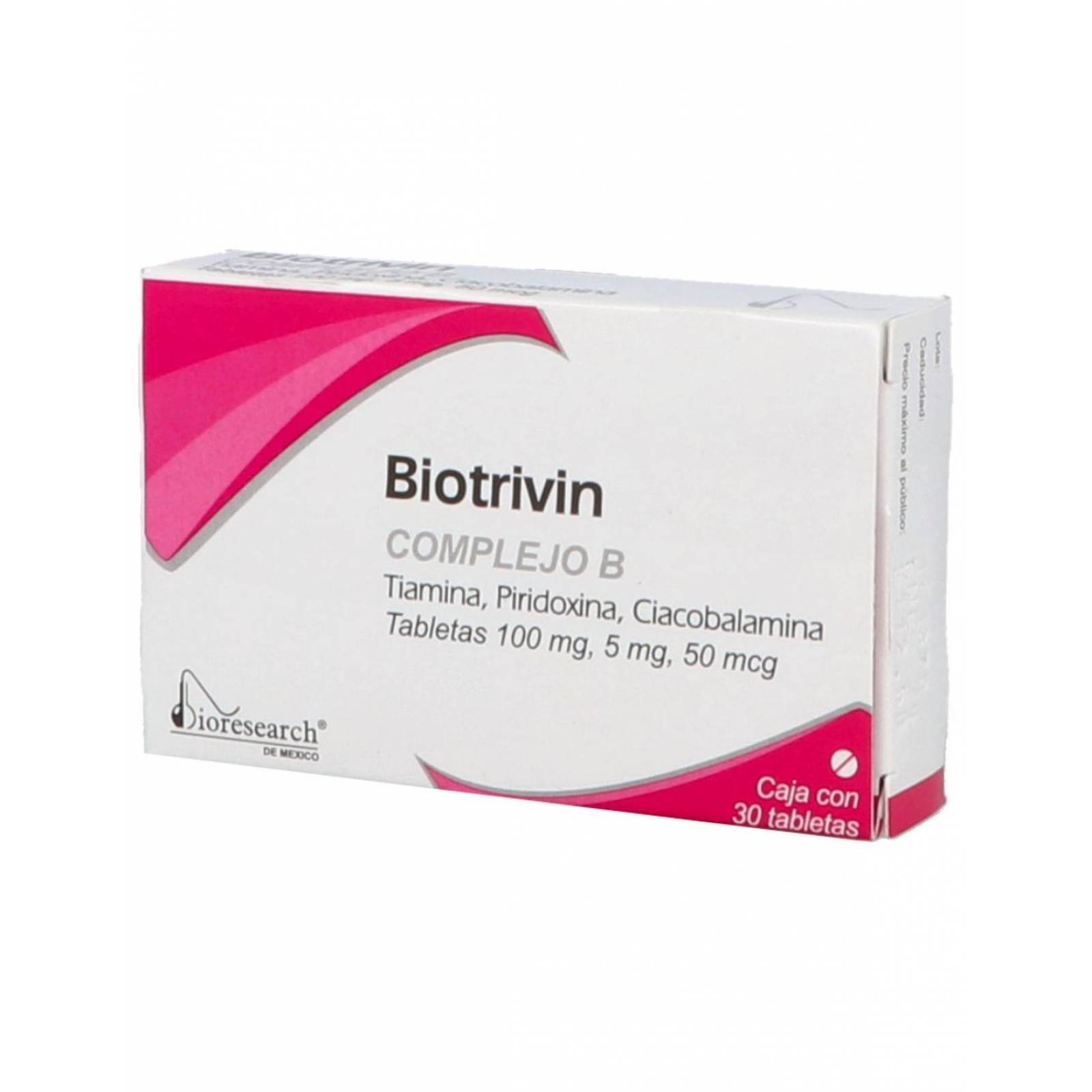 Biotrivin Complejo B 30 Tabletas 