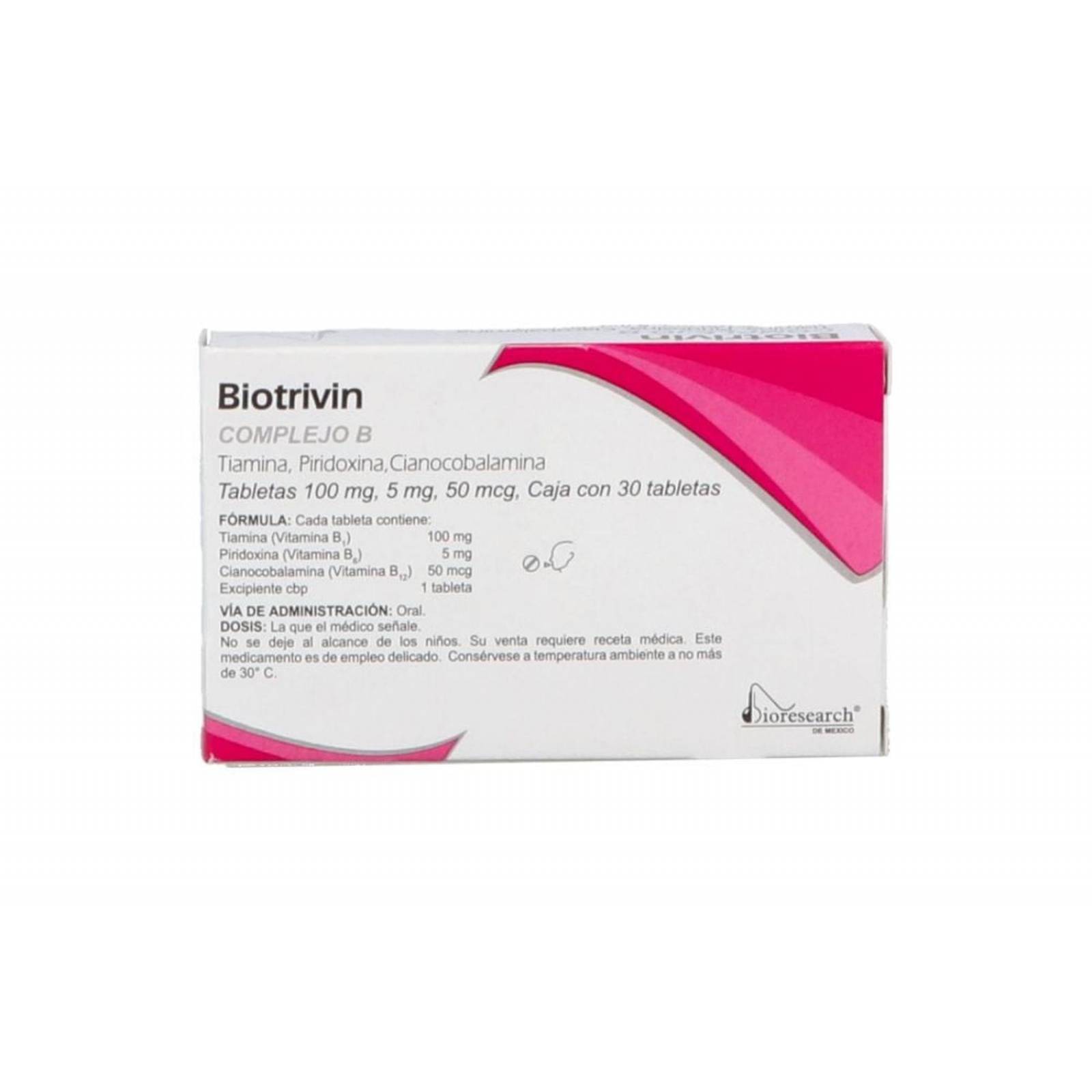 Biotrivin Complejo B 30 Tabletas 