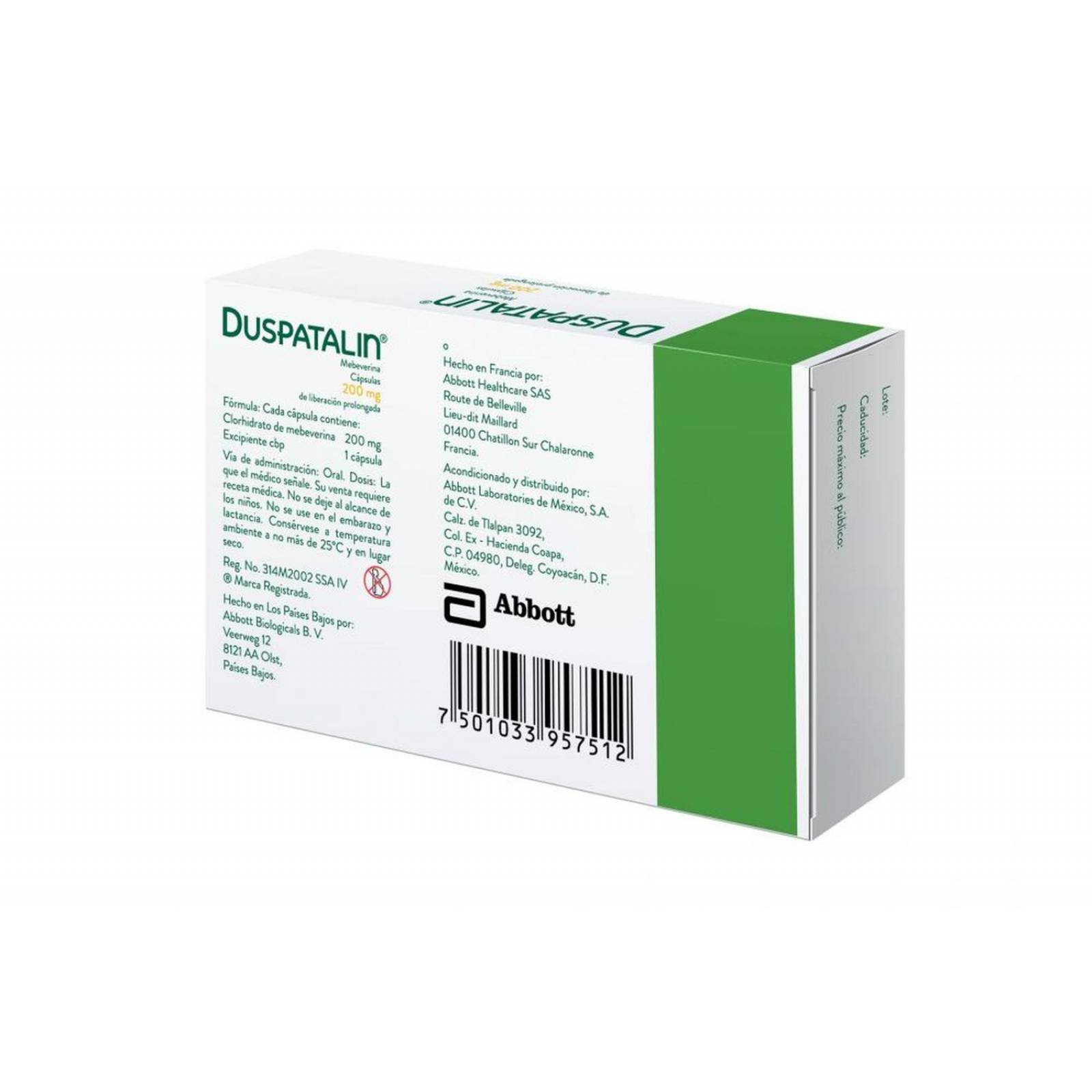 FRM-Duspatalin 200 mg Caja Con 14 Cápsulas 