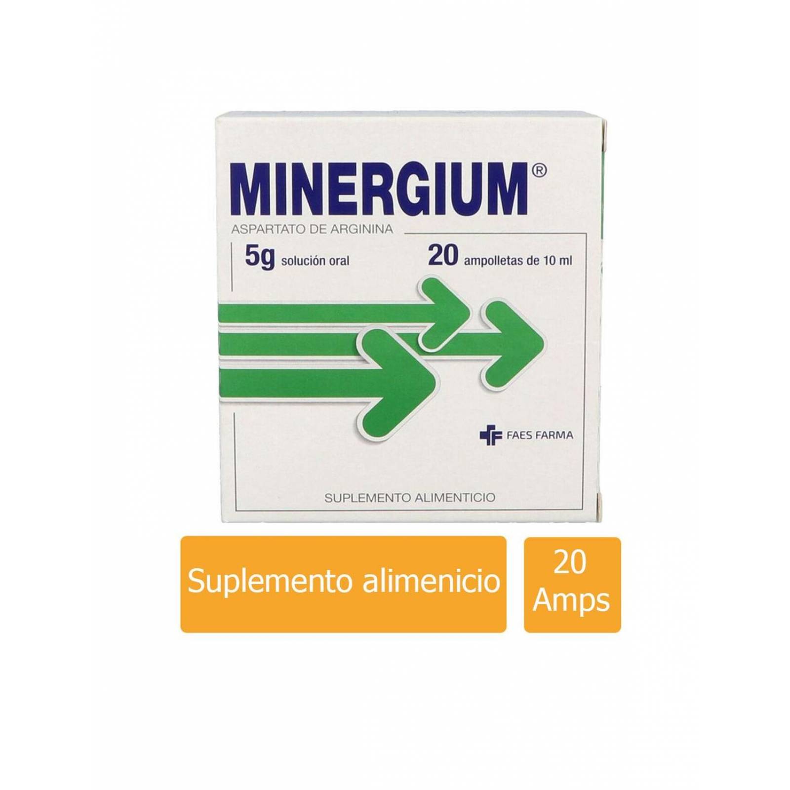 Minergium 5 G Caja Con 20 Ampolletas De 10 mL