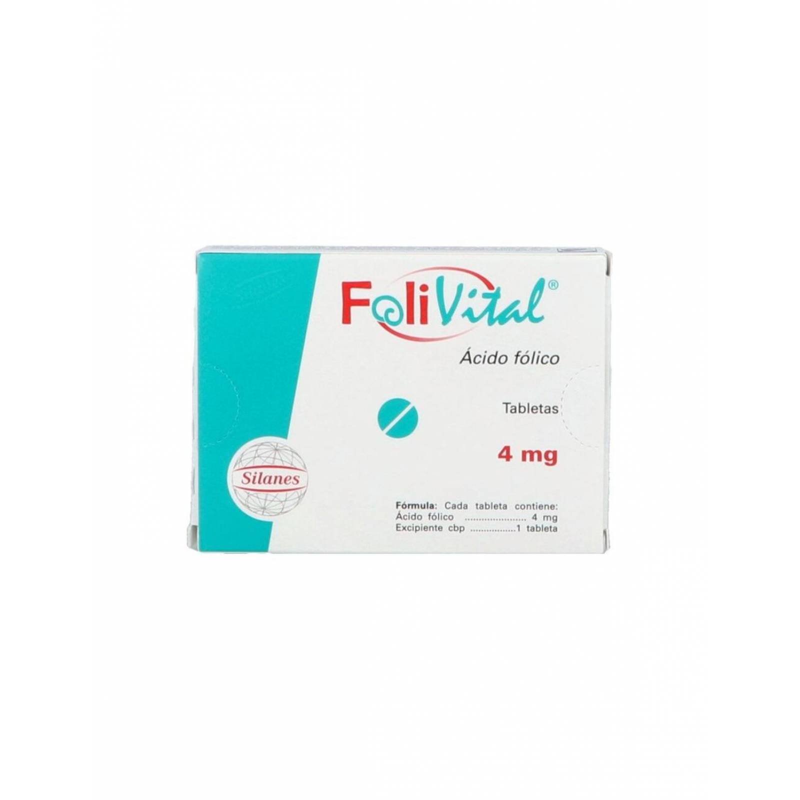Folivital 4 mg Caja Con 90 Tabletas 