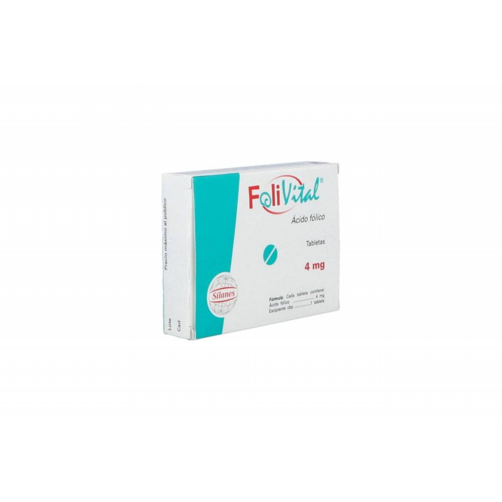 Folivital 4 mg Caja Con 90 Tabletas 