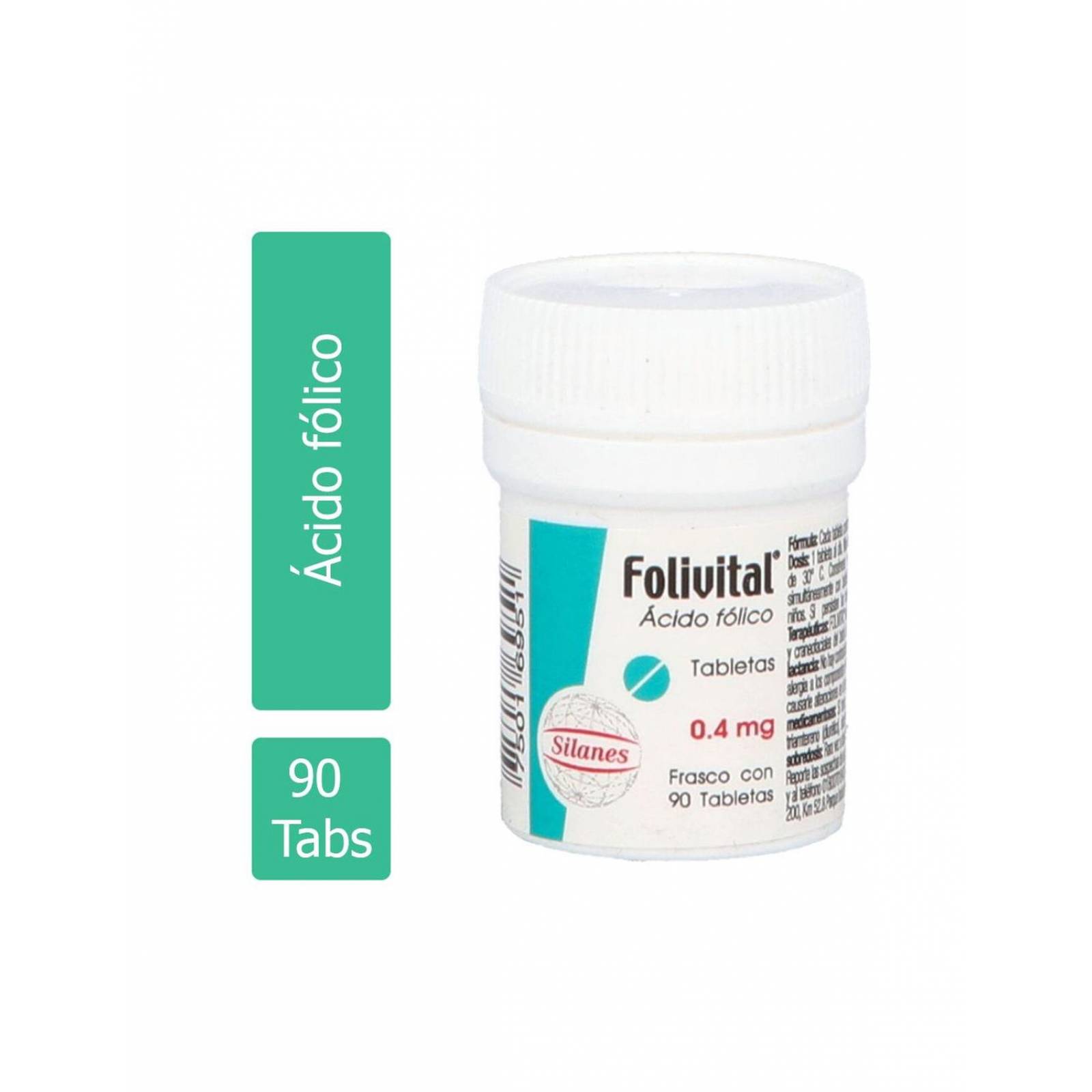 Folivital 0.4 mg Frasco Con 90 Tabletas 