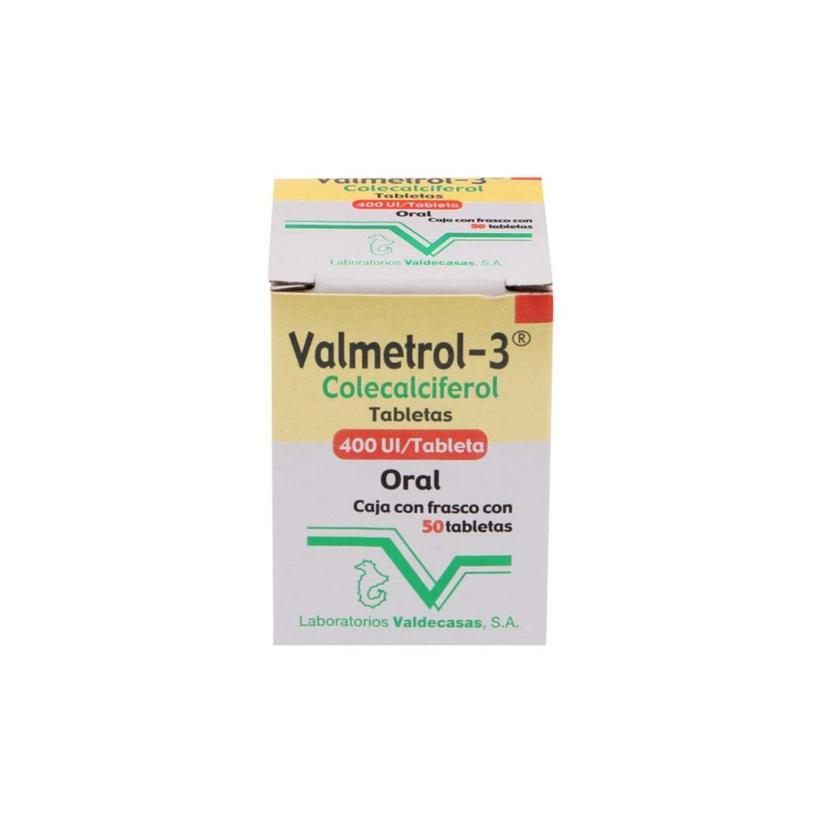 Valmetrol-3 400 Ui Frasco Con 50 Tabletas 