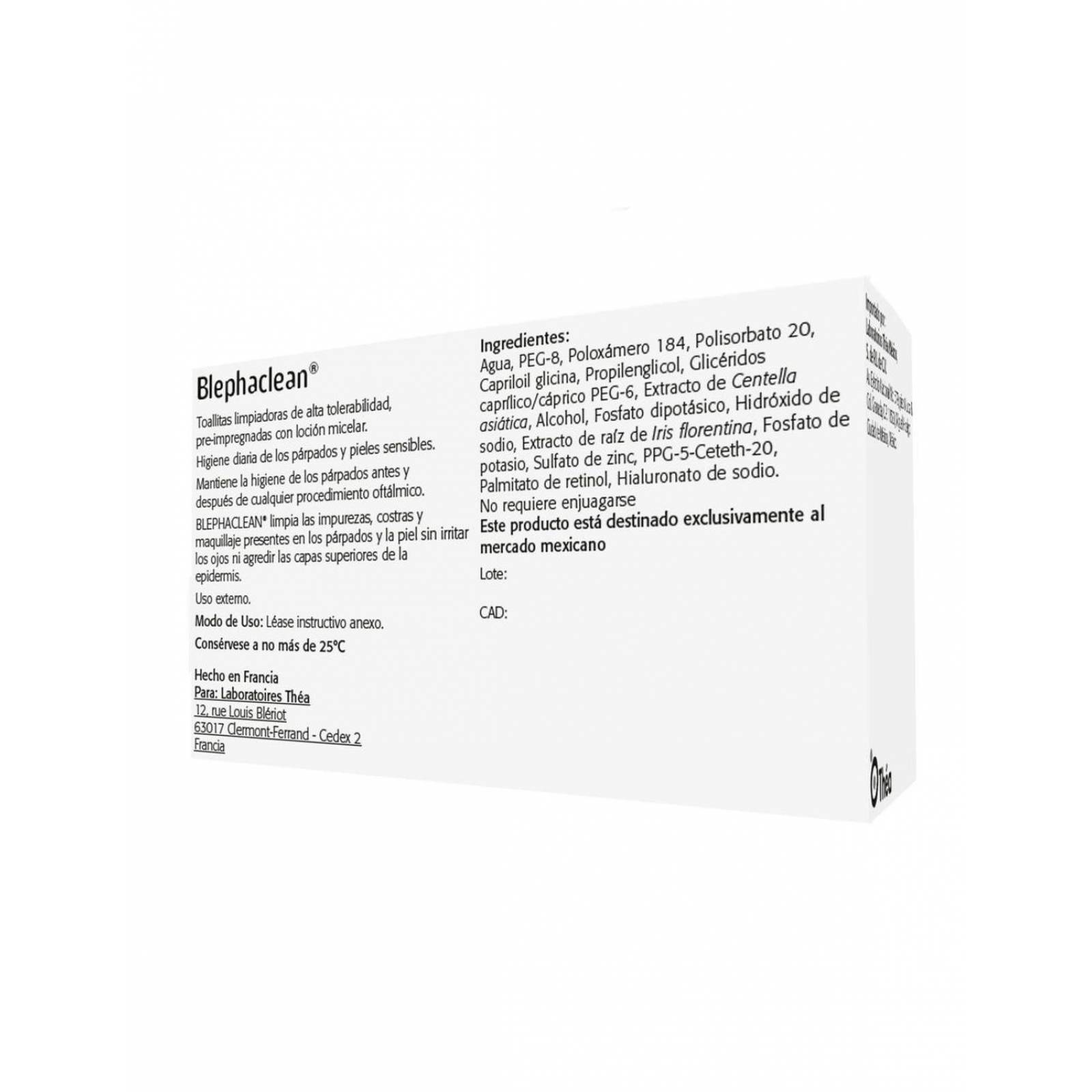 Blephaclean Toallitas Limpiadoras Estériles Caja Con 30 Piezas 