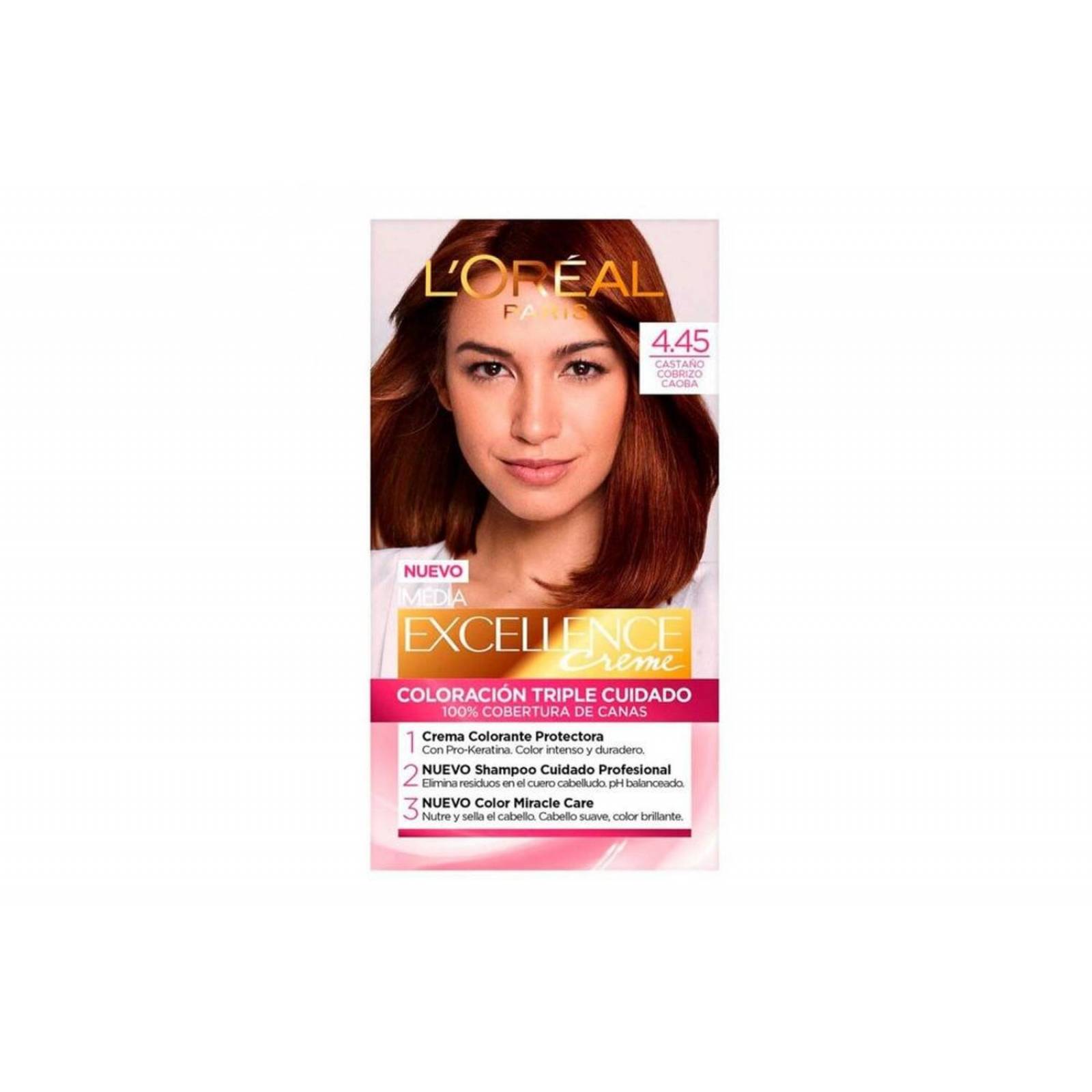 L'Oréal Imédia Excellence Tinte Color 4.45 Castaño Oscuro Cobrizo Caoba