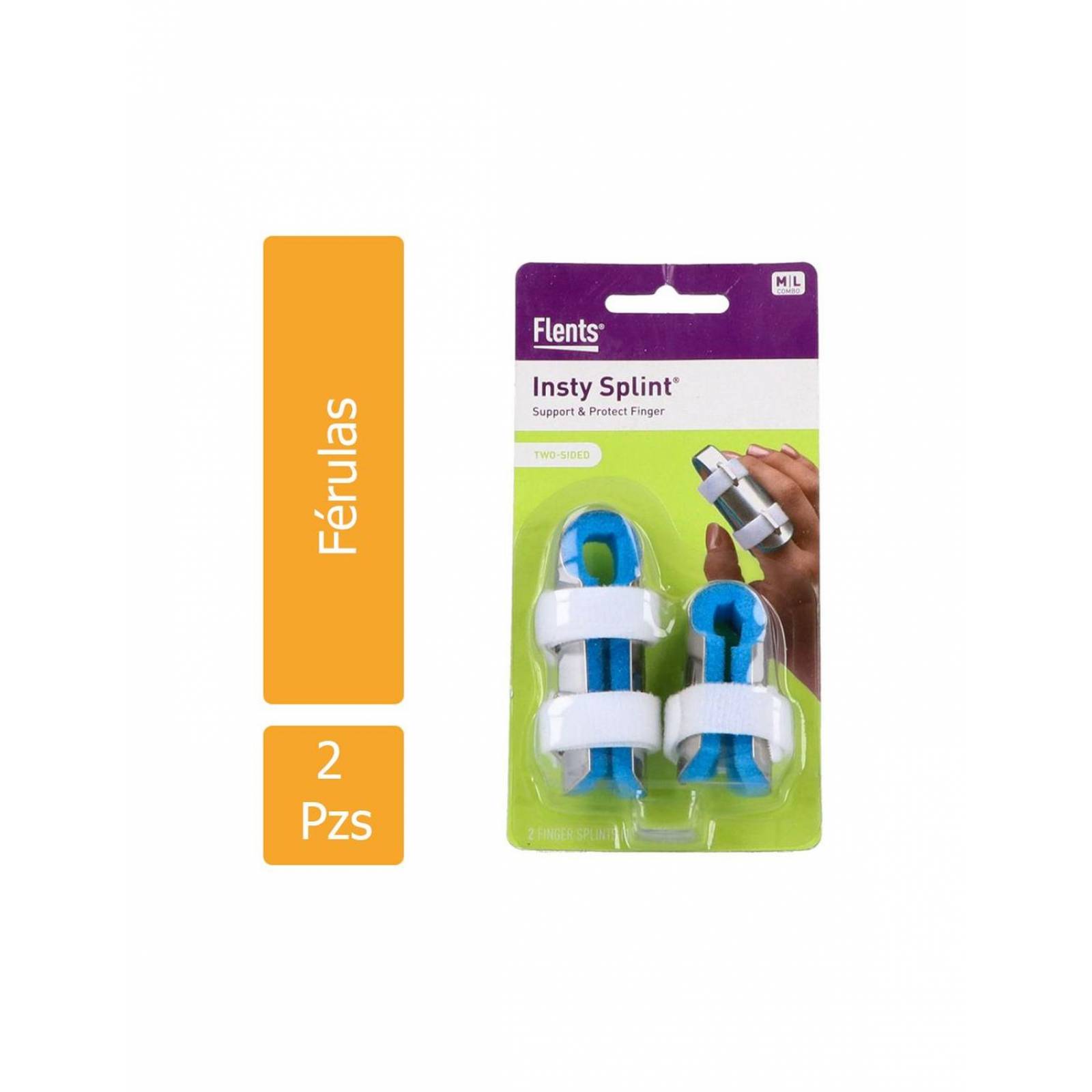 Flents Férula De 2 Lados Para Dedos Empaque Con 2 Piezas 