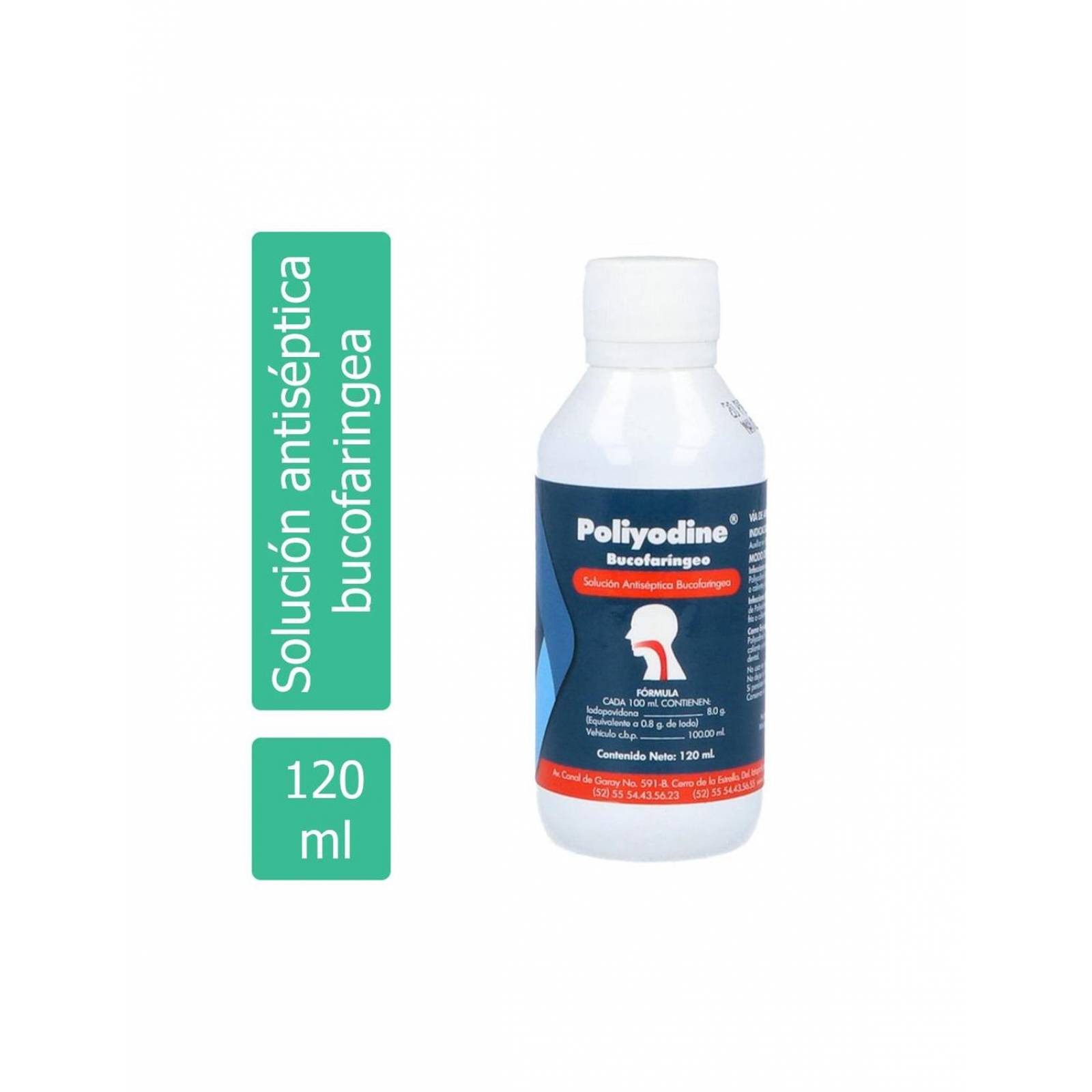 Poliyodine Bucofaríngeo Frasco Con 120 mL 