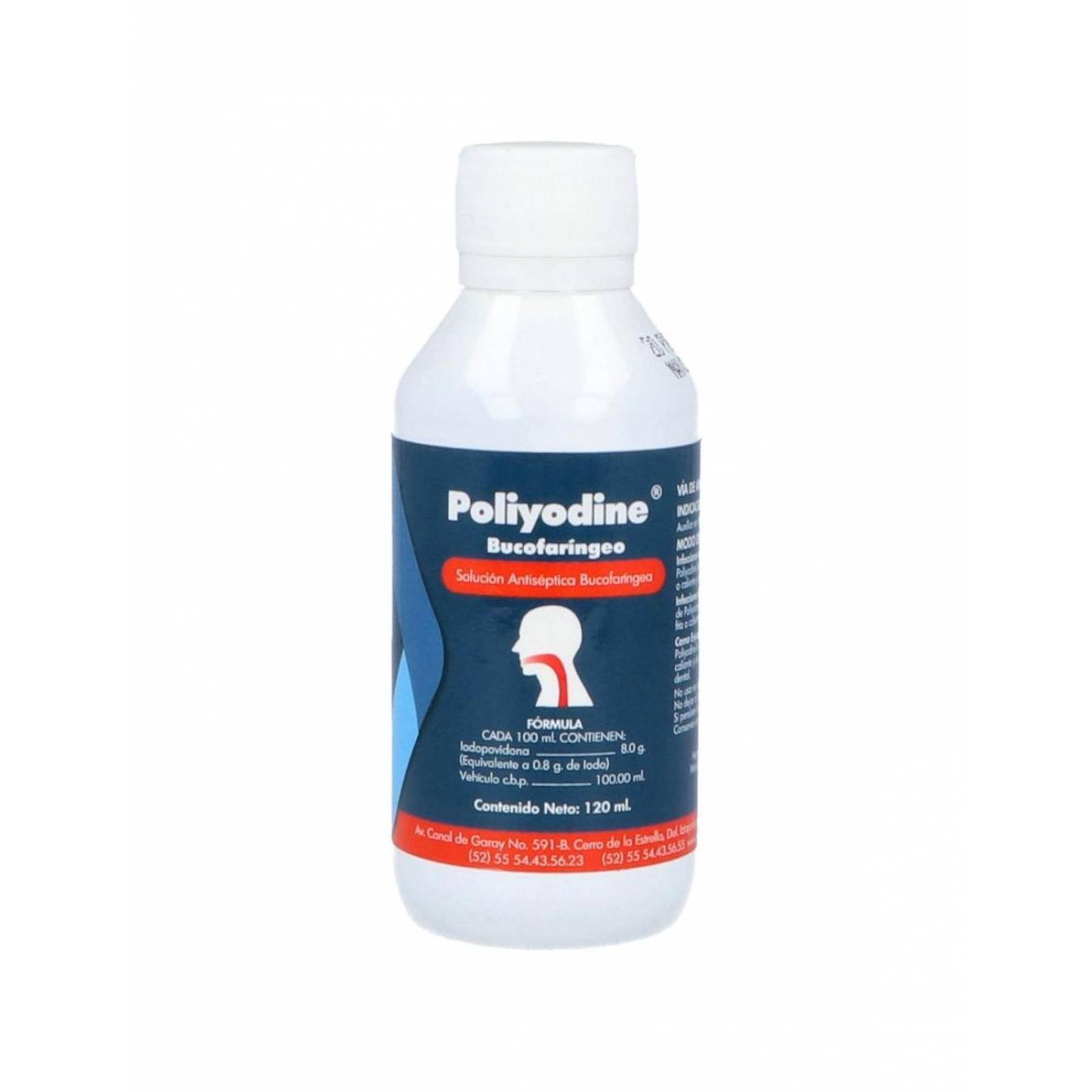 Poliyodine Bucofaríngeo Frasco Con 120 mL 