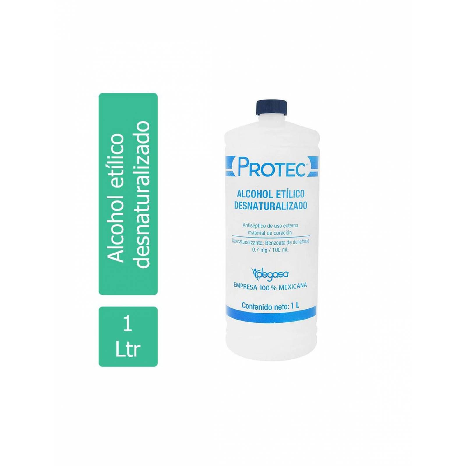 Protect 0.7 mg / 100 mL Alcohol Etílico Desnaturalizado Botella Con 1 Litro