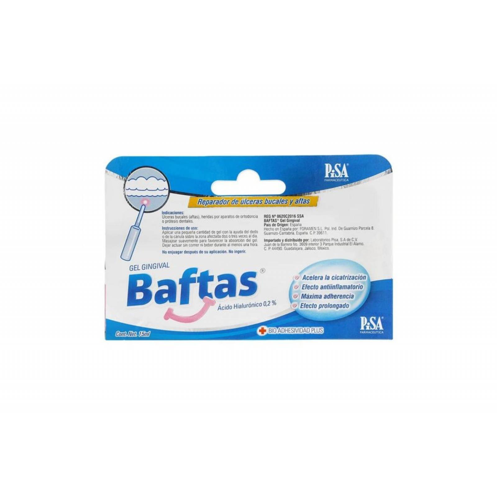 Baftas Gel Gingival Caja Con Tubo Con 15 mL 