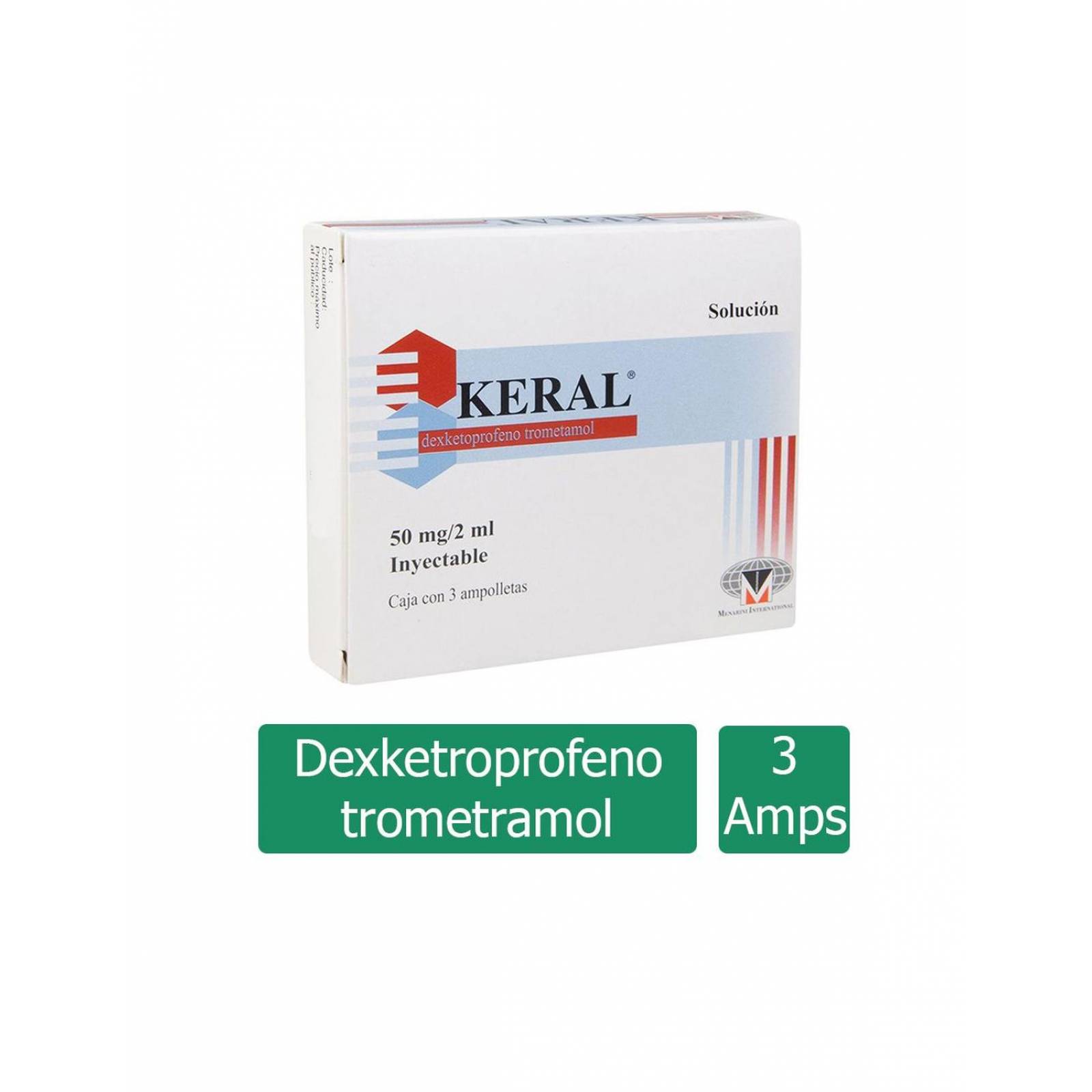 Keral 50 mg / 2 mL Caja Con 3 Ampolletas 