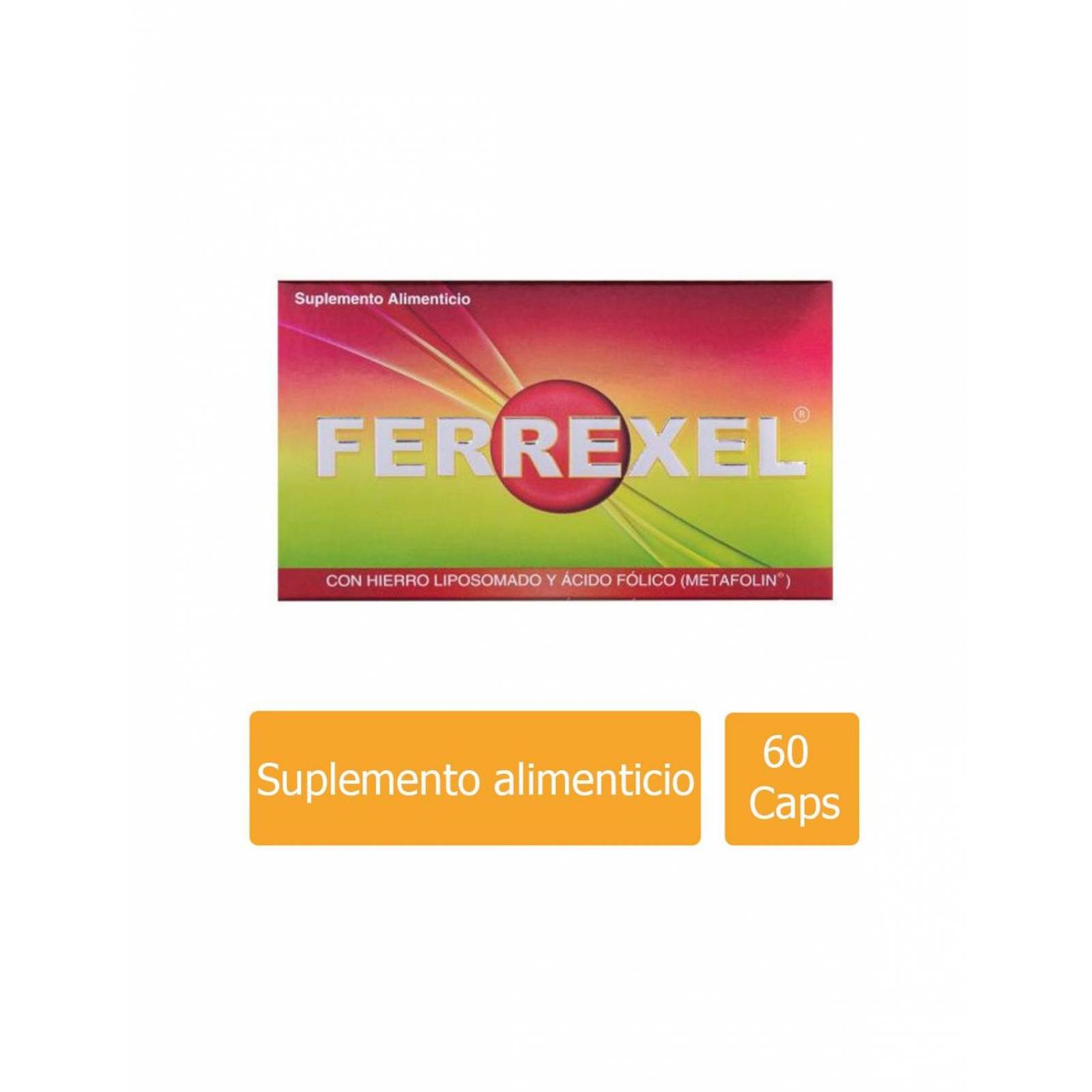 Ferrexel Suplemento Alimenticio Caja Con 60 Cápsulas 