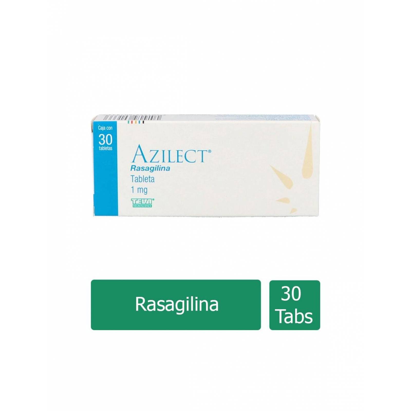 Azilect 1 mg Caja Con 30 Tabletas 