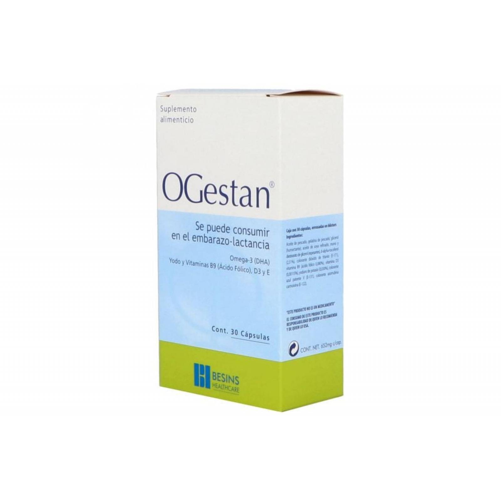 Ogestan Para 1 Mes Caja Con 30 Cápsulas 