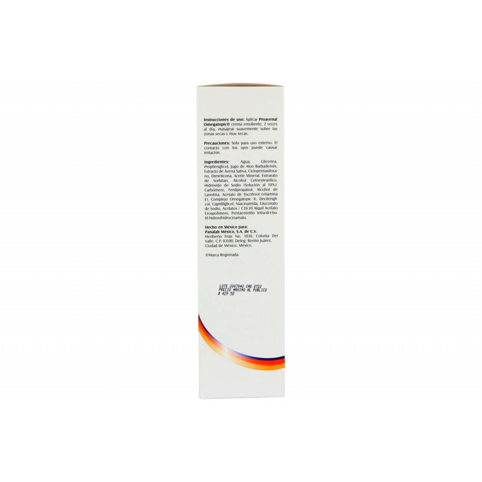 Proavenal Omegatopic Crema Emoliente Envase Con 250 g 
