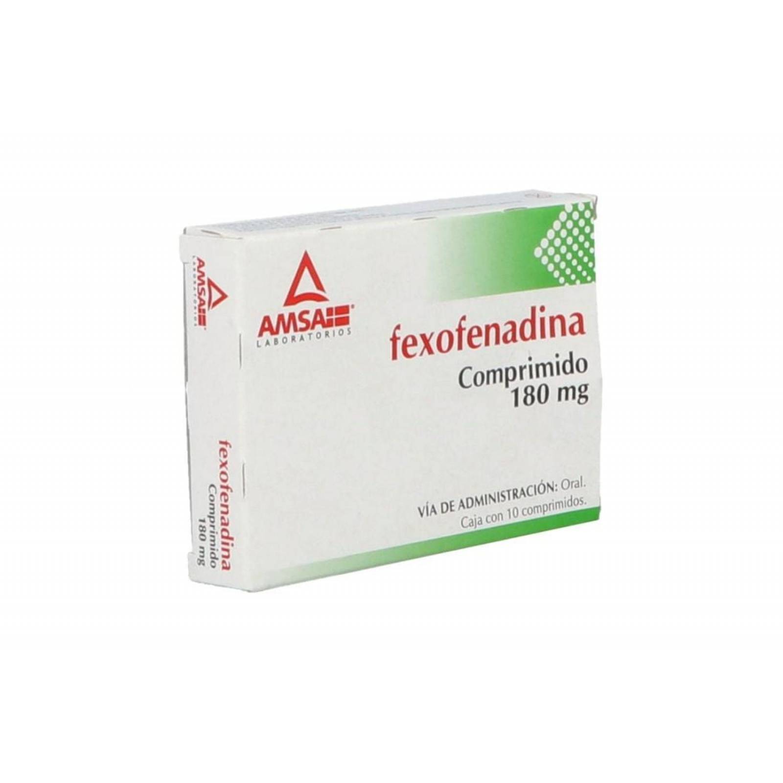 Fexofenadina 180 mg Caja Con 10 Comprimidos 