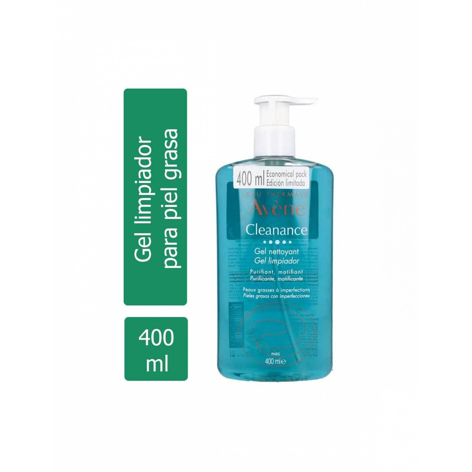 Avéne Cleanance Gel Limpiador Para Piel Grasa 400 mL 