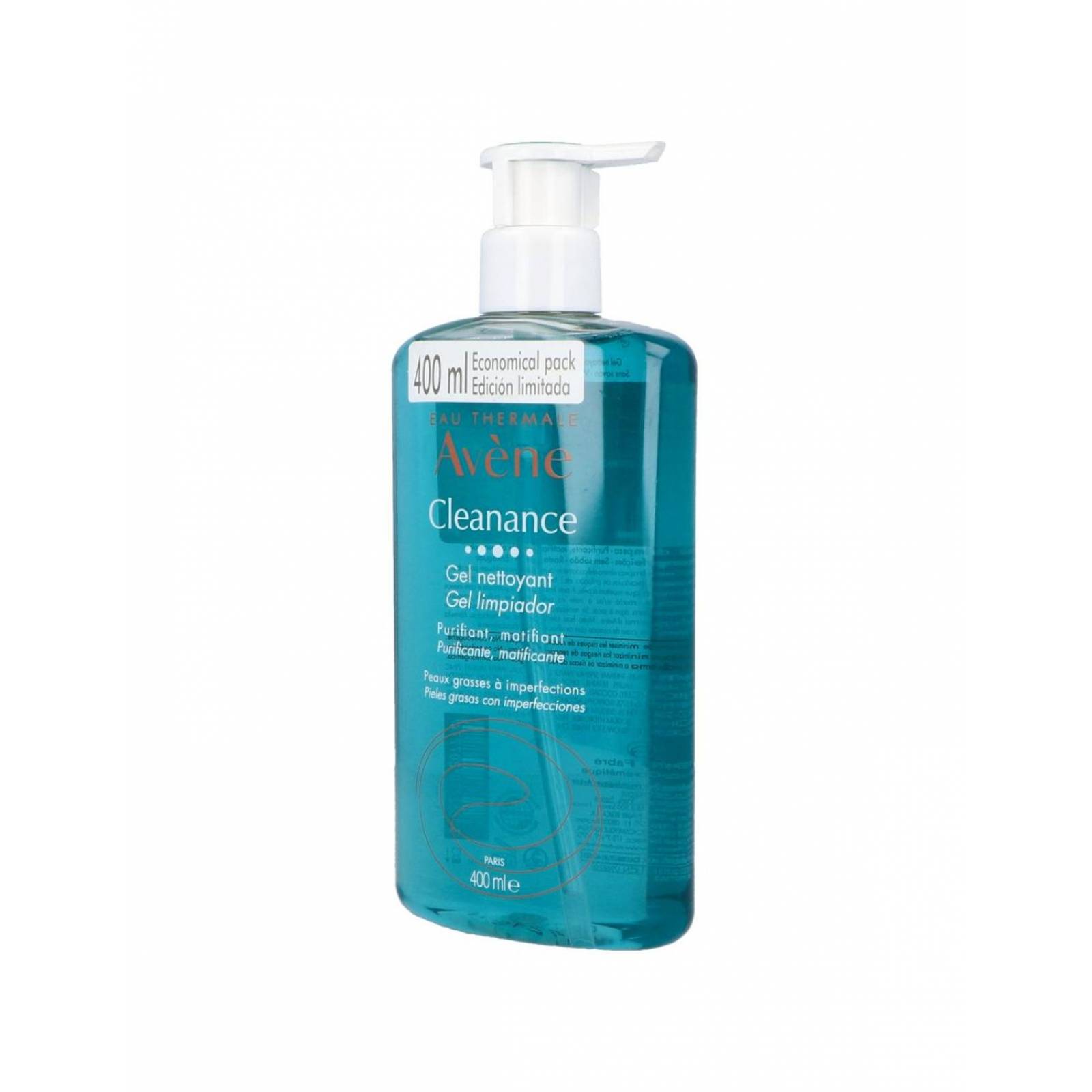 Avéne Cleanance Gel Limpiador Para Piel Grasa 400 mL 