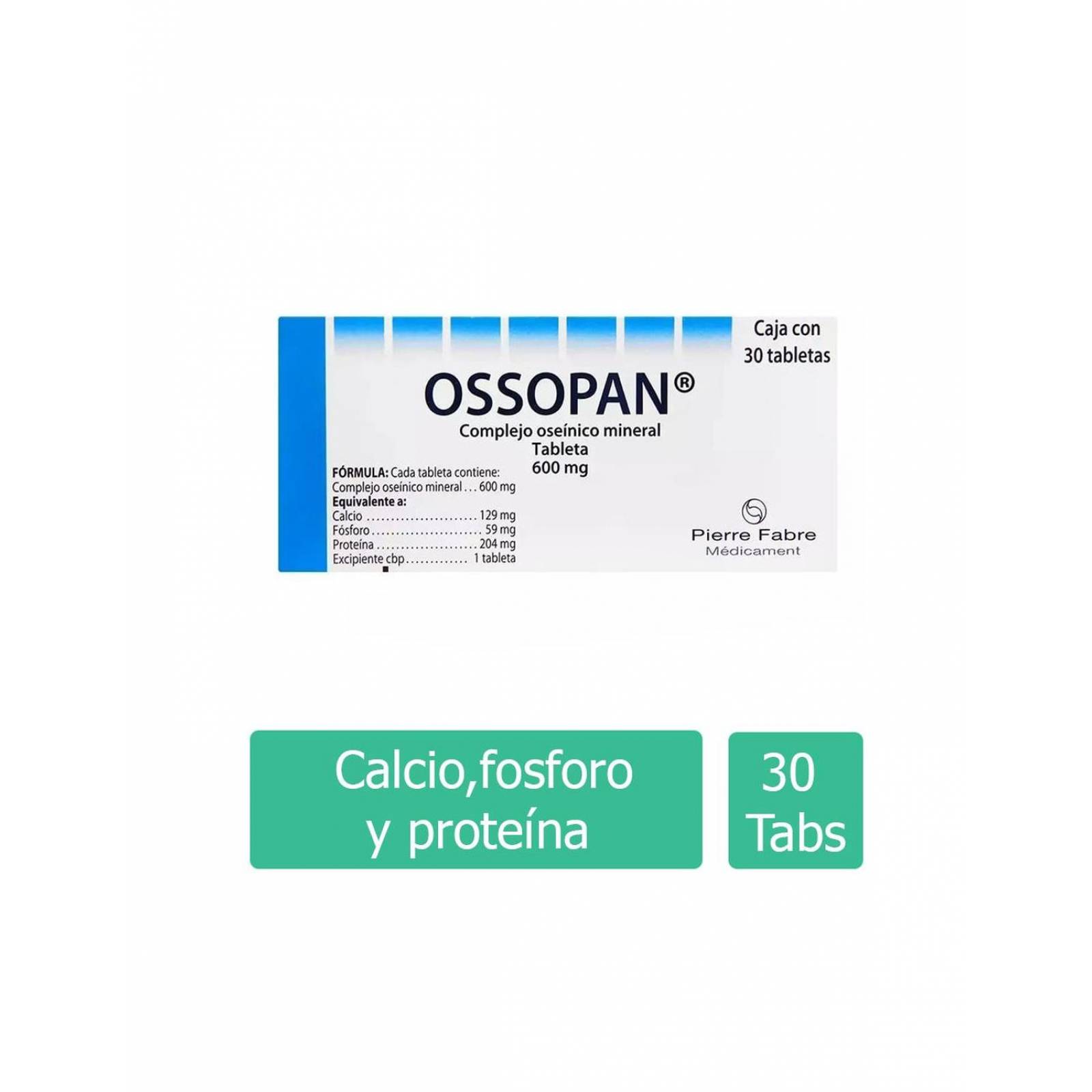 Ossopan 600 mg Con 30 Tabletas 