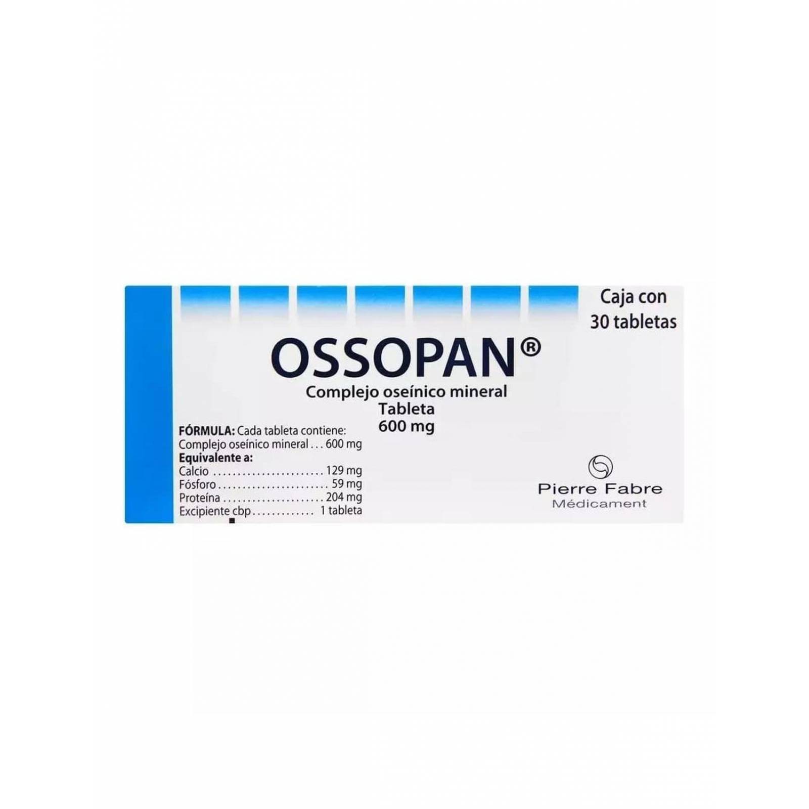 Ossopan 600 mg Con 30 Tabletas 