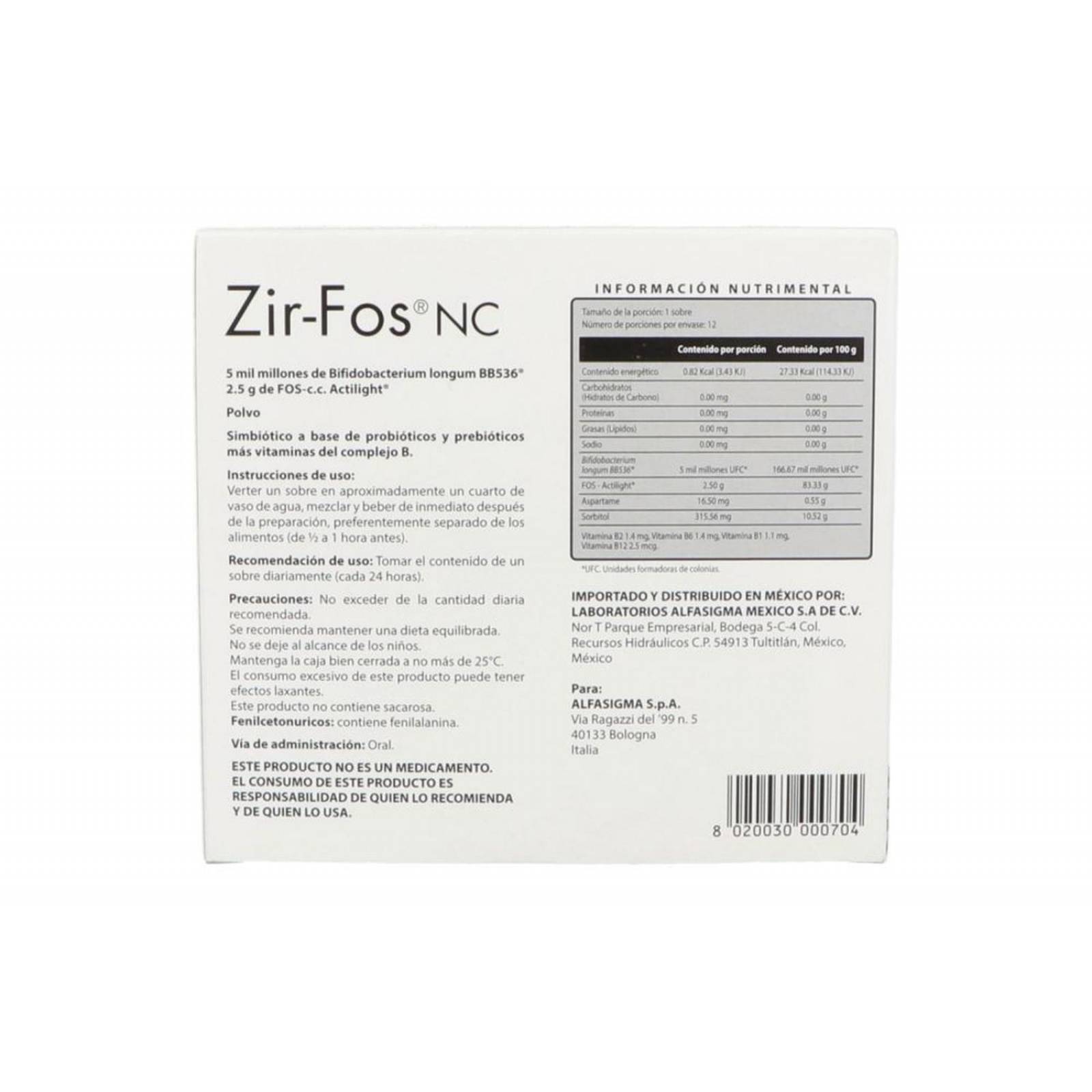 Zir-Fos Nc 3 g Caja con 12 Sobres