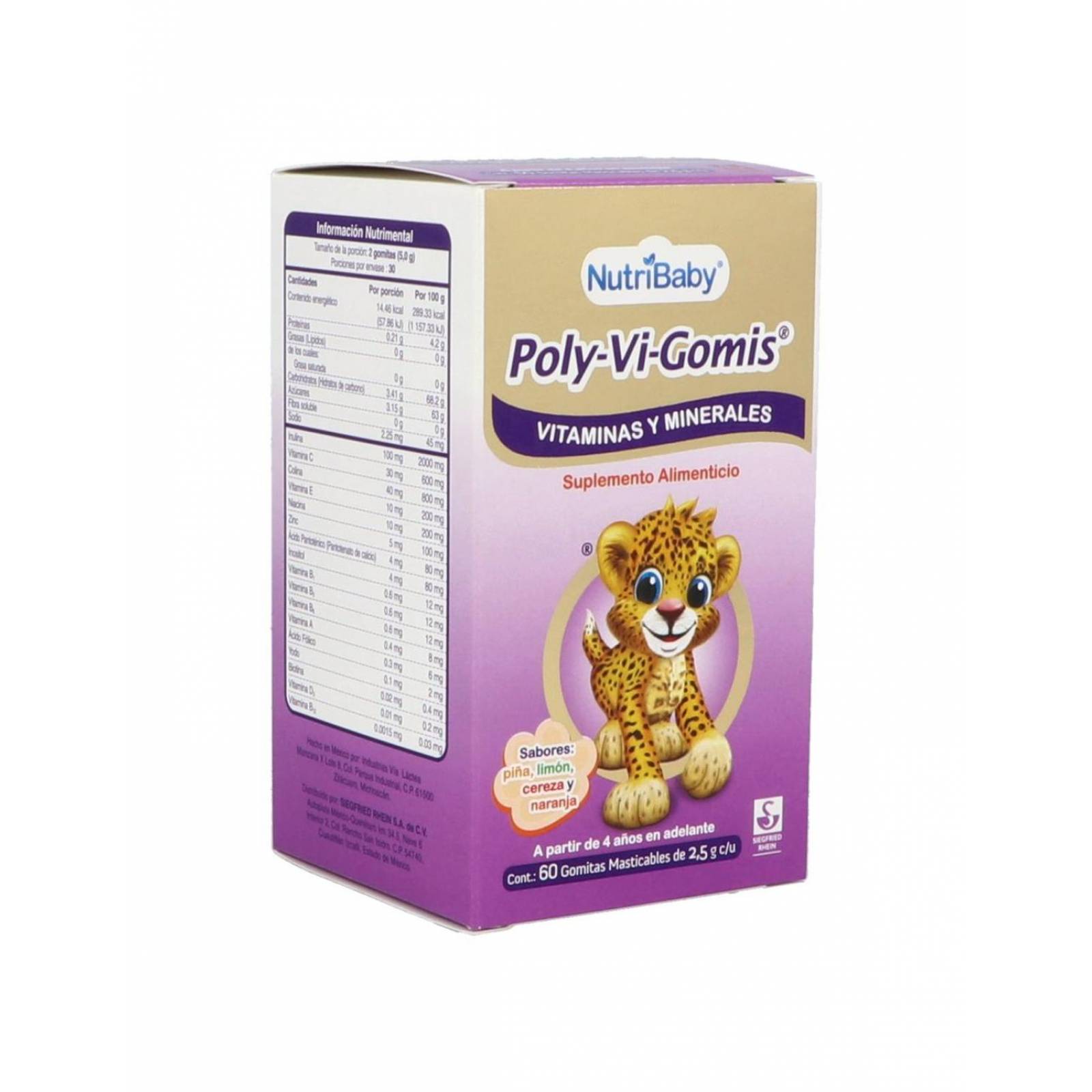 Poly-Vi-Gomis Suplemento Alimenticio con 60 Gomitas Masticables