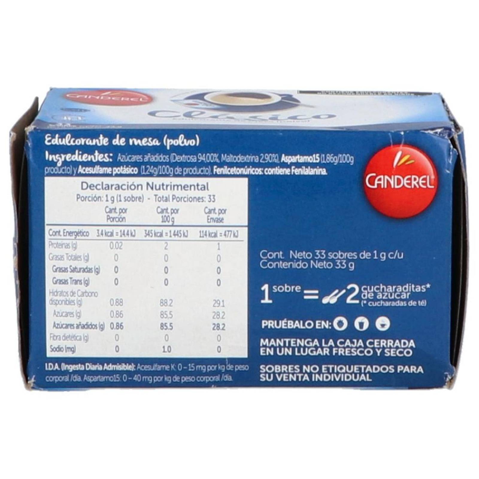 Canderel Clásico Caja Con 33 Sobres 