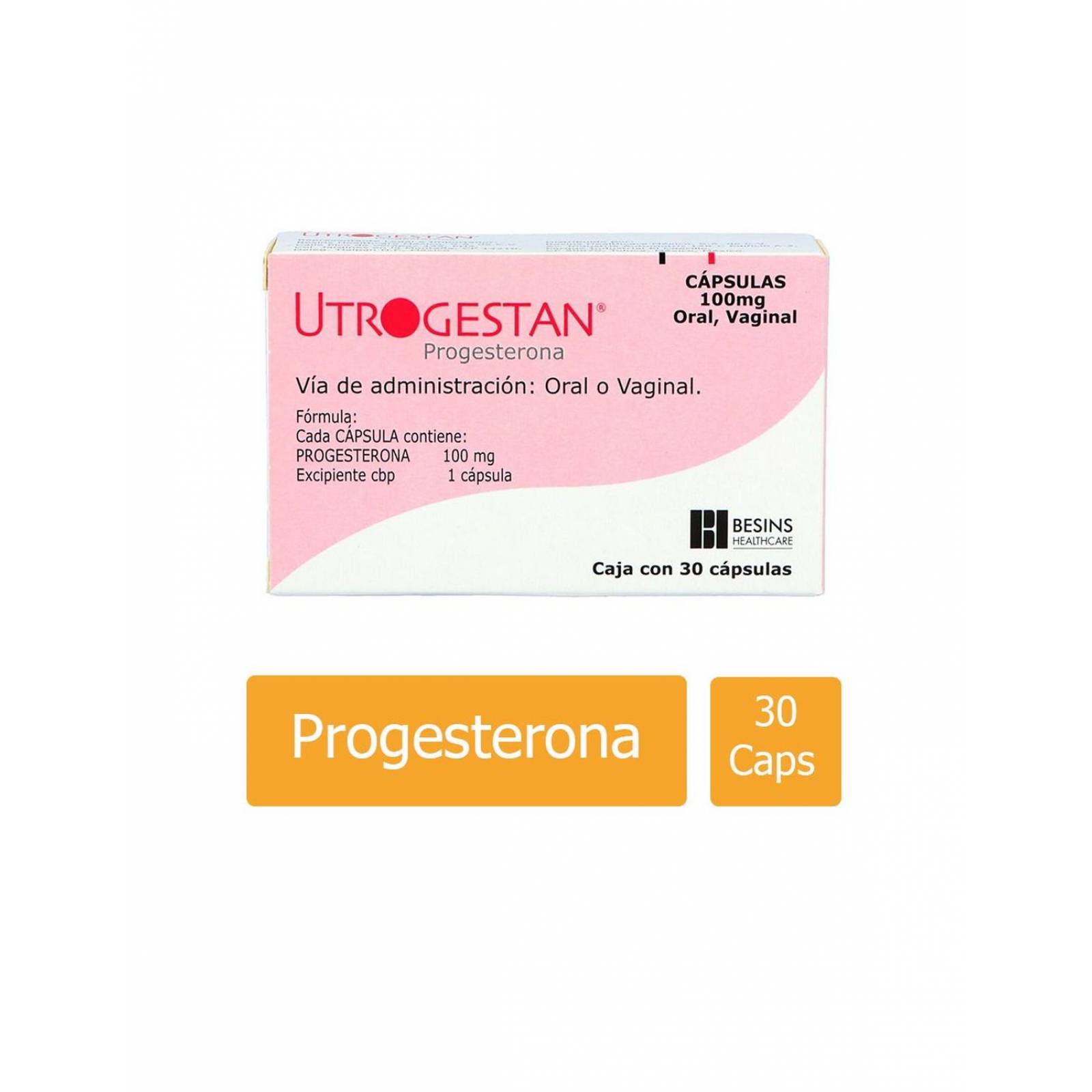 Utrogestan 100 mg Caja Con 30 Cápsulas 
