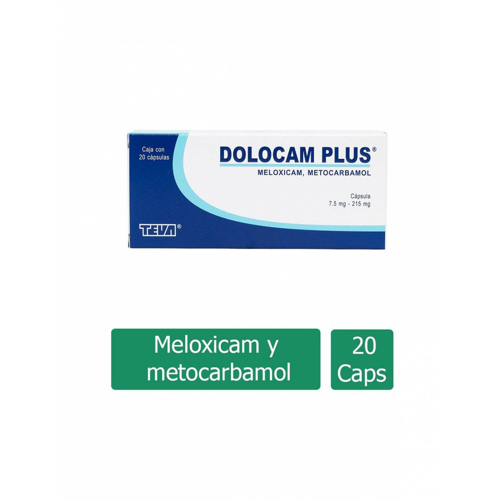 Dolocam Plus 7.5 mg/215 mg Caja Con 20 Cápsulas 