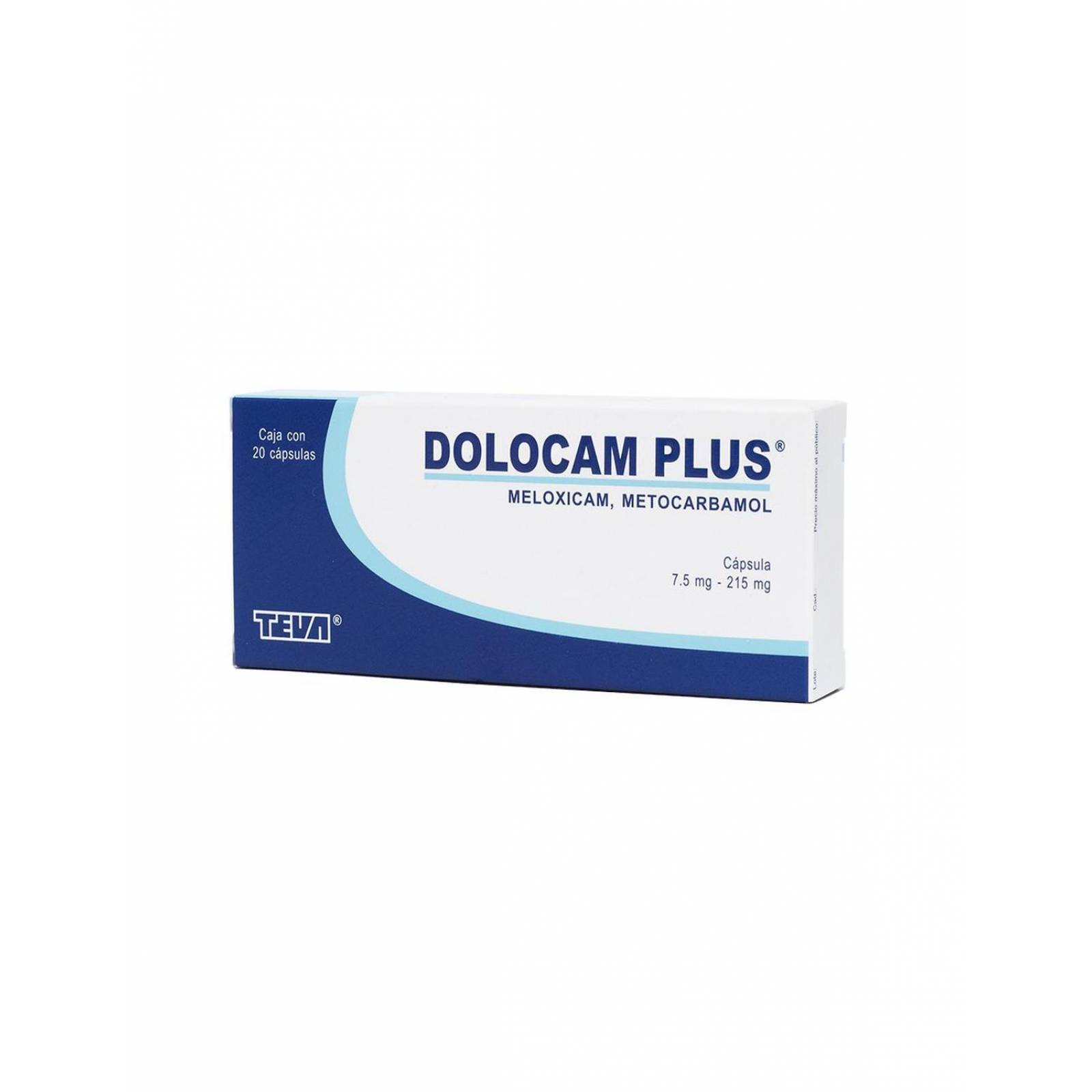 Dolocam Plus 7.5 mg/215 mg Caja Con 20 Cápsulas 