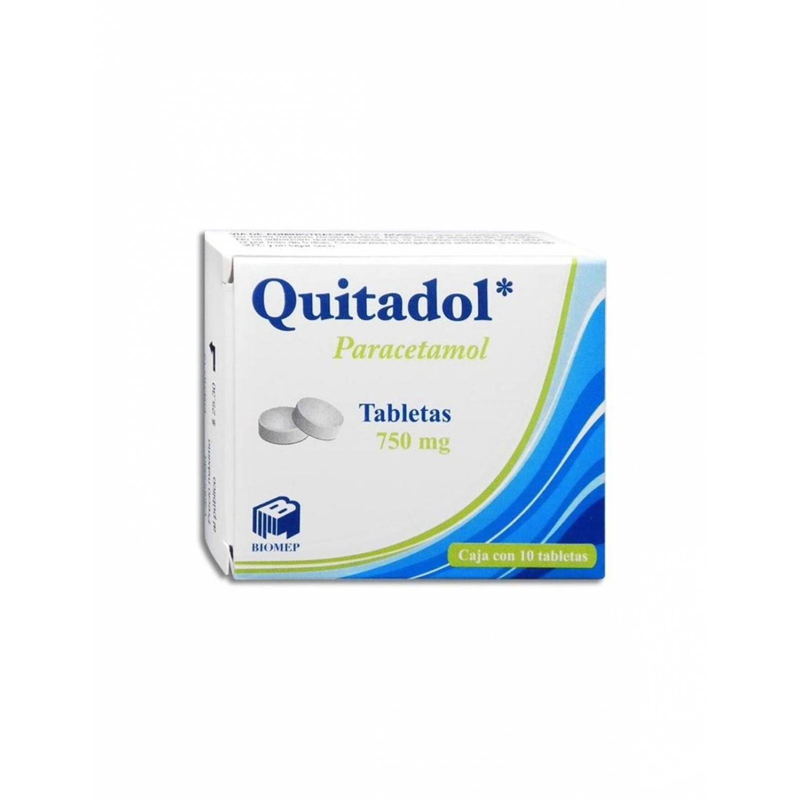 Quitadol 750 mg Caja Con 10 Tabletas 
