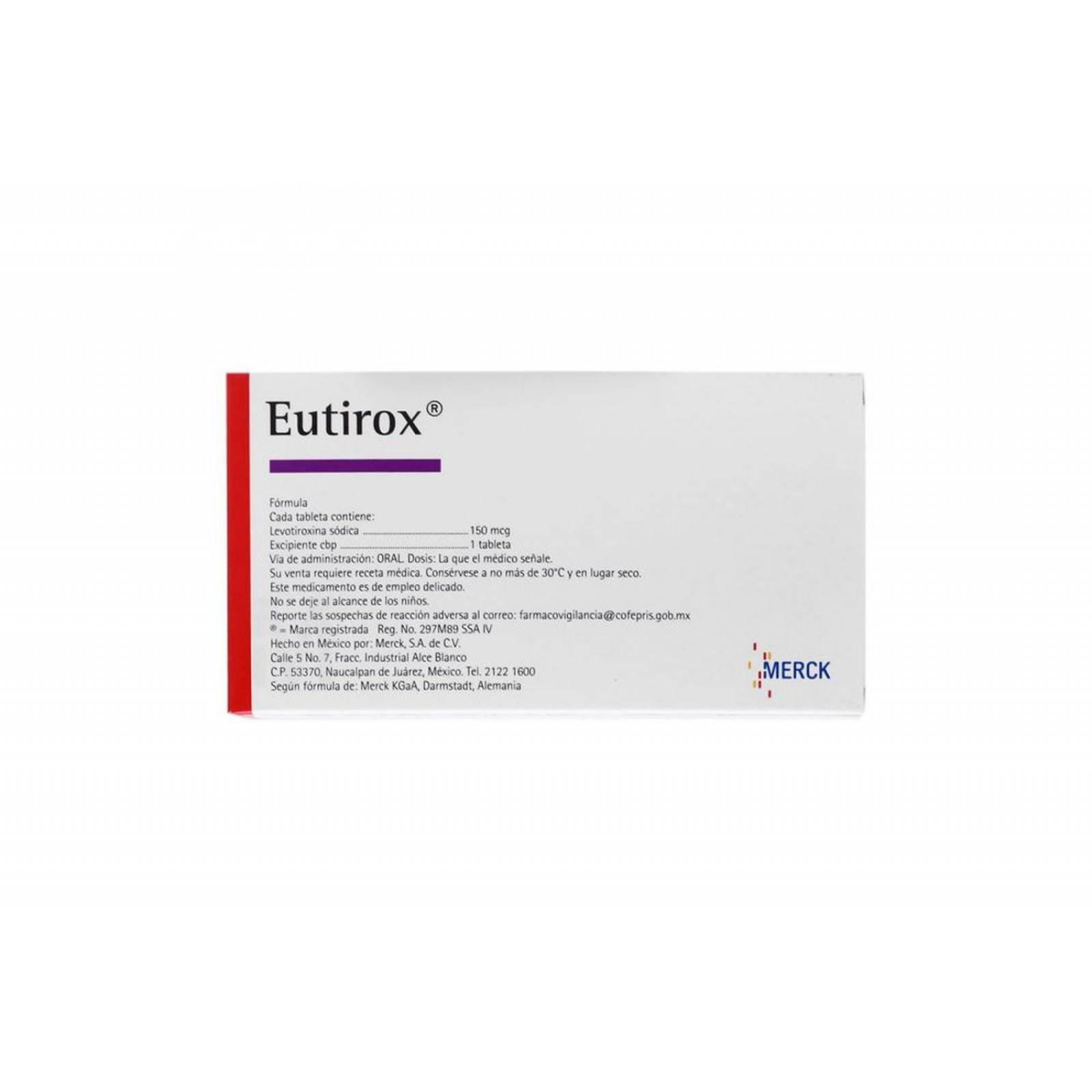 Eutirox 150 Mcg Caja Con 50 Tabletas 
