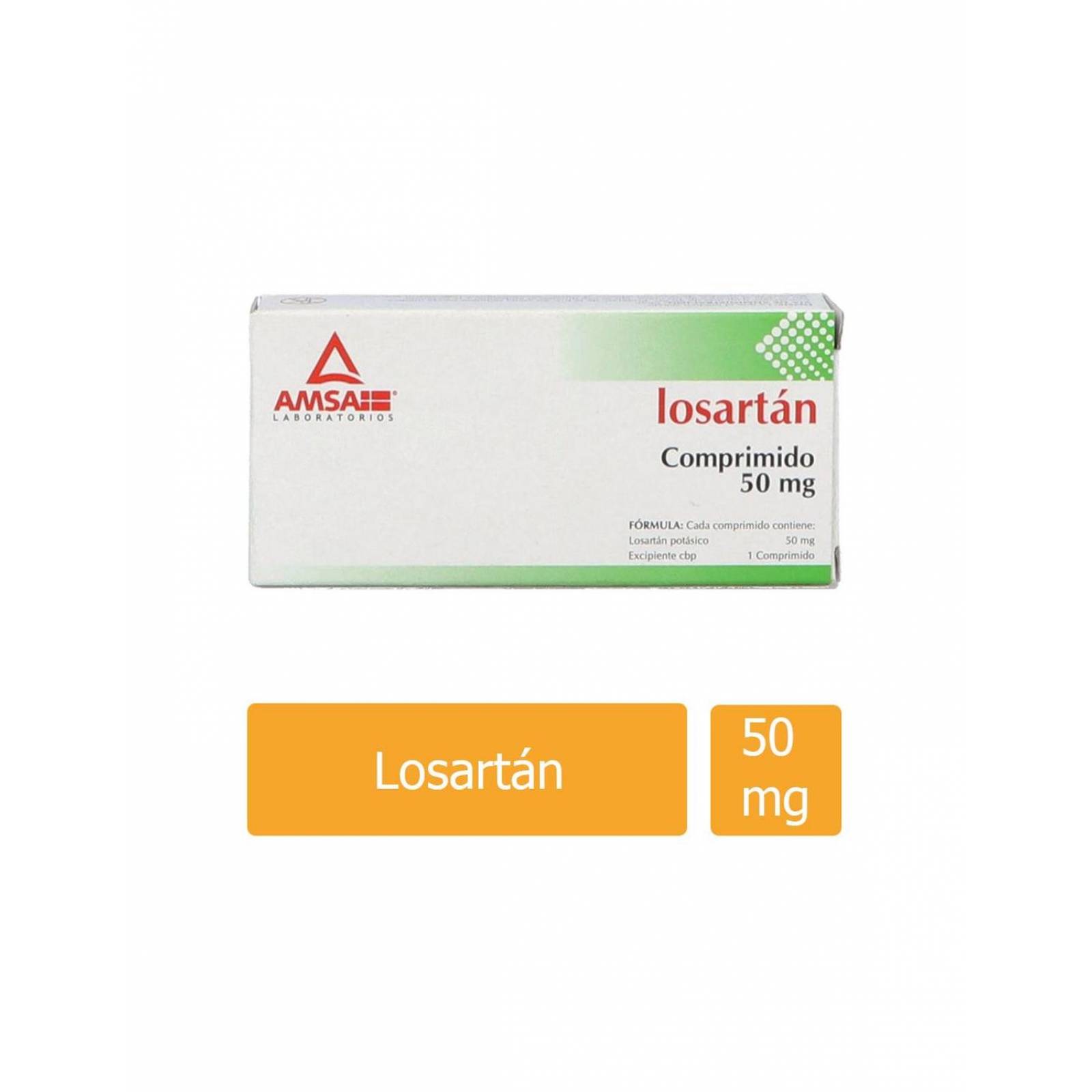 Losartán 50 mg Caja Con 30 Compirmidos 