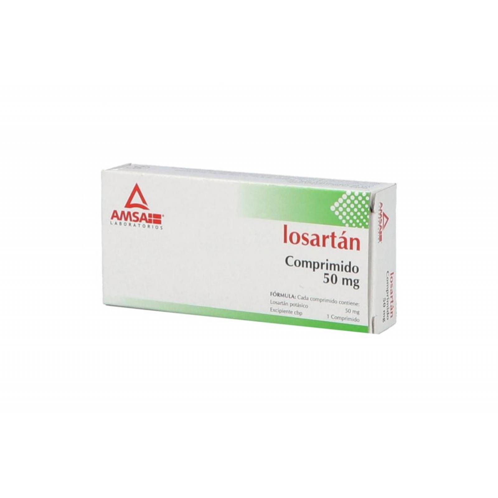Losartán 50 mg Caja Con 30 Compirmidos 