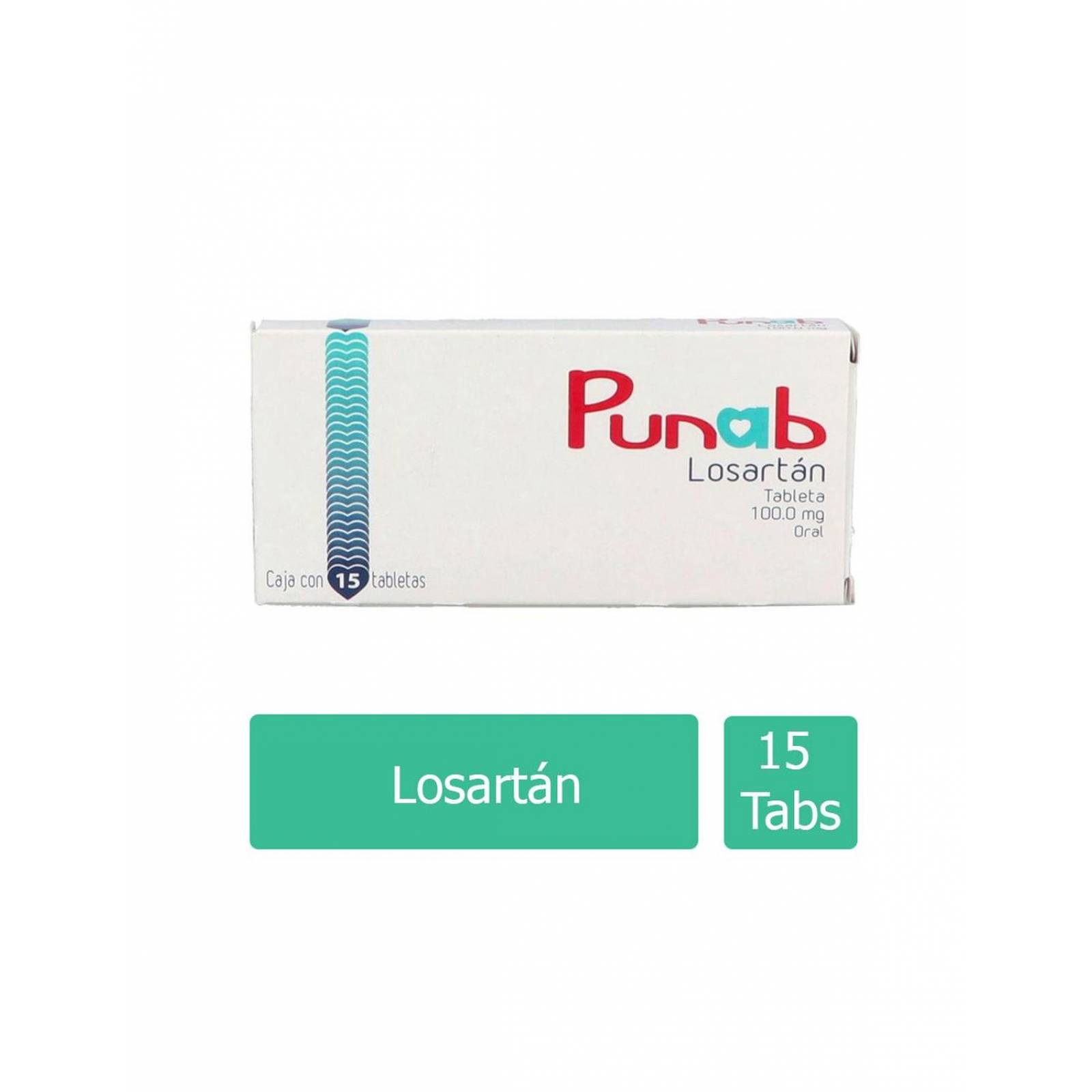 Punab 100 mg Caja Con 15 Tabletas 