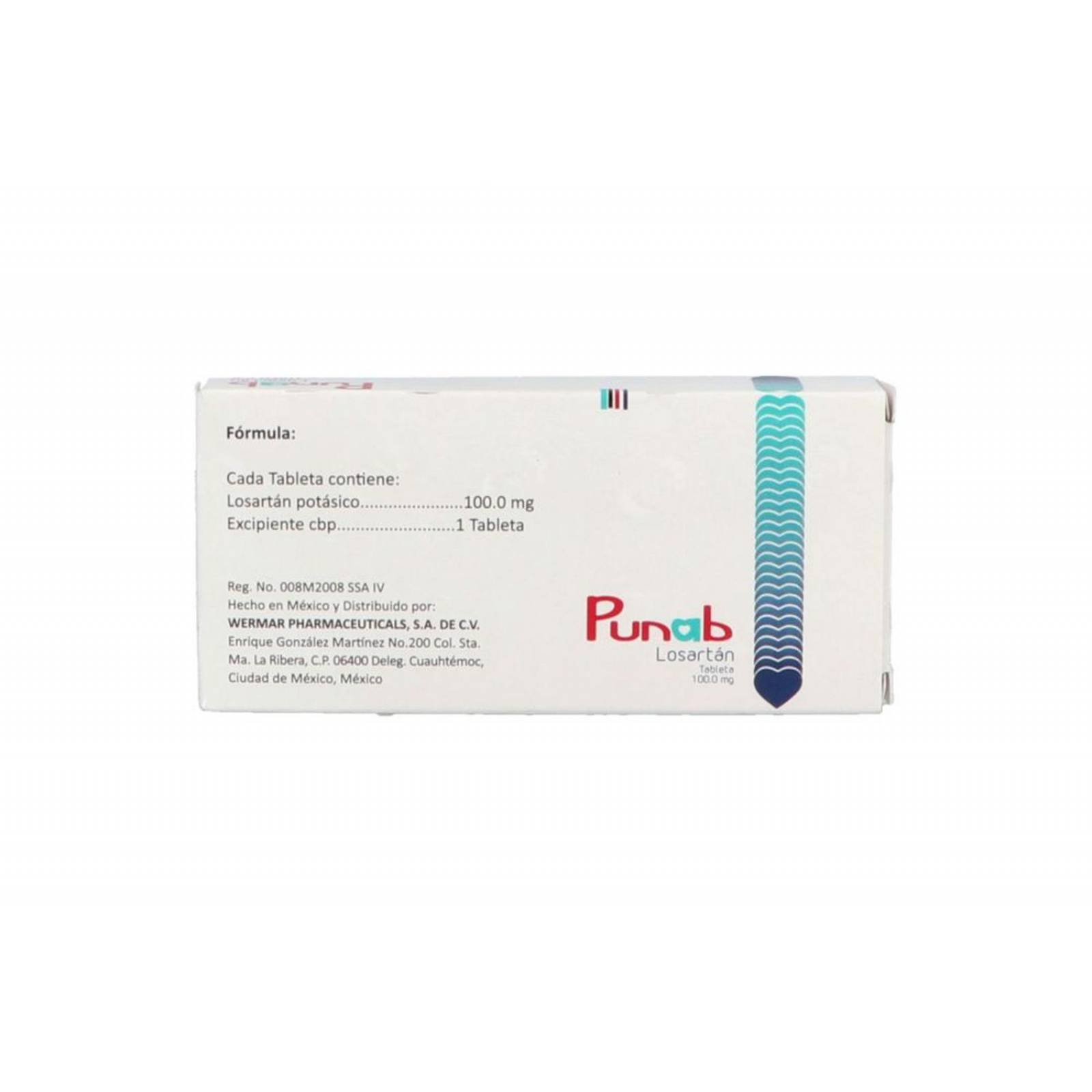 Punab 100 mg Caja Con 15 Tabletas 