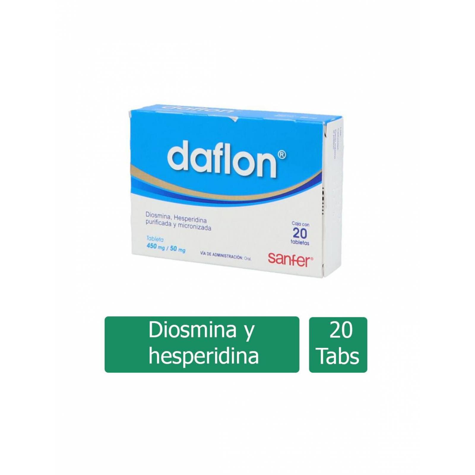 Daflon 500 mg Caja Con 20 Tabletas 