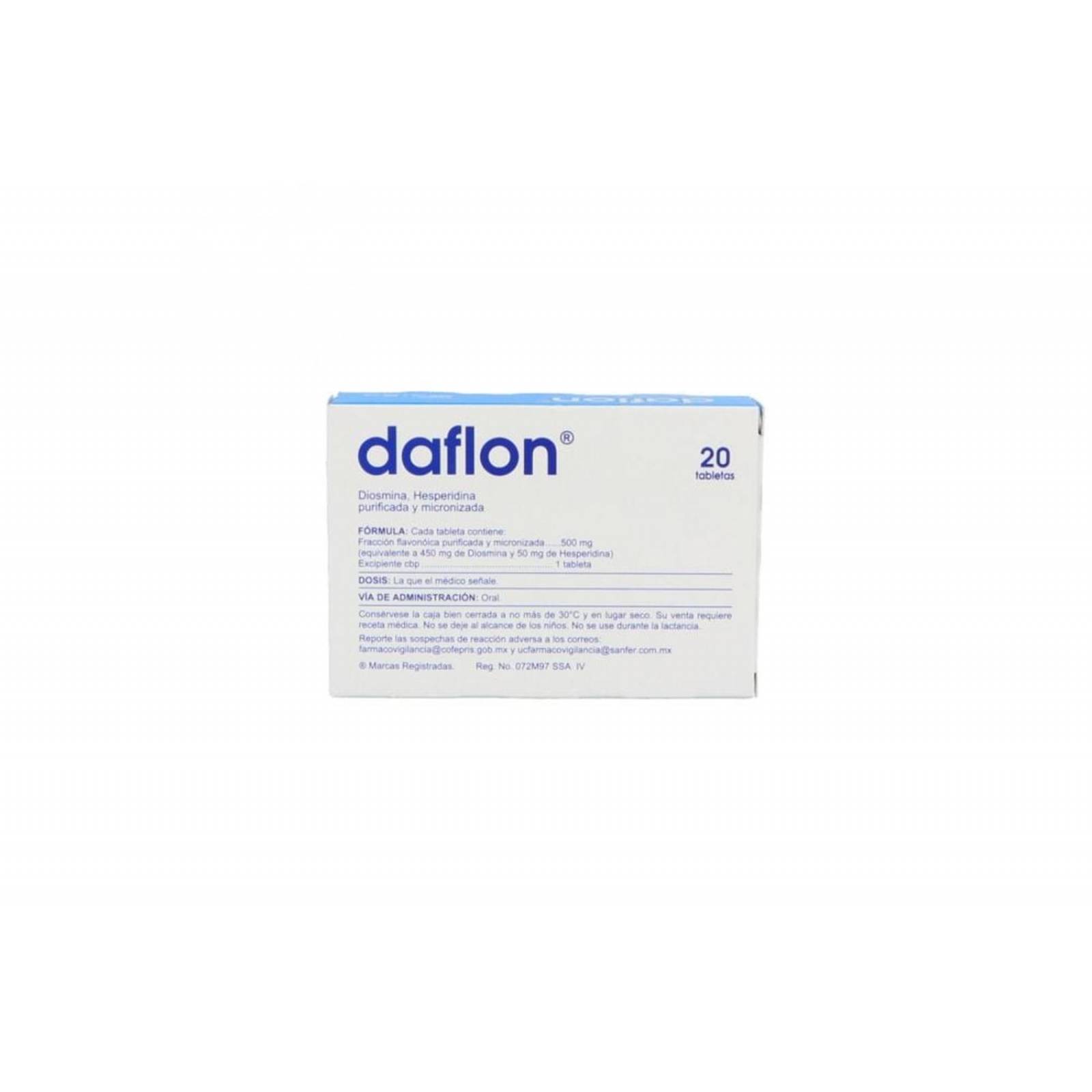 Daflon 500 mg Caja Con 20 Tabletas 