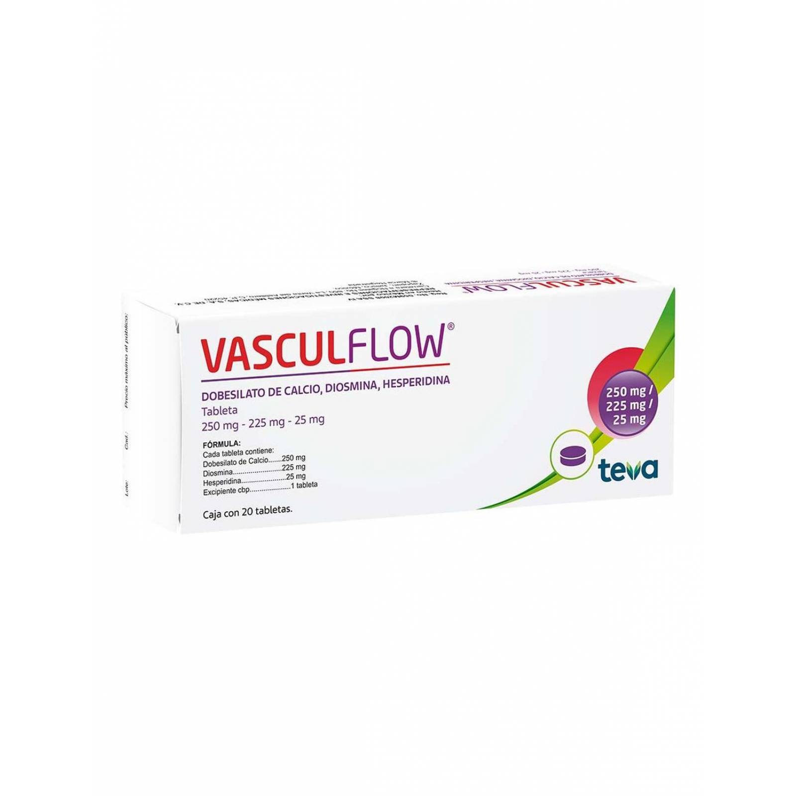 Vasculflow Caja Con 20 Tabletas 