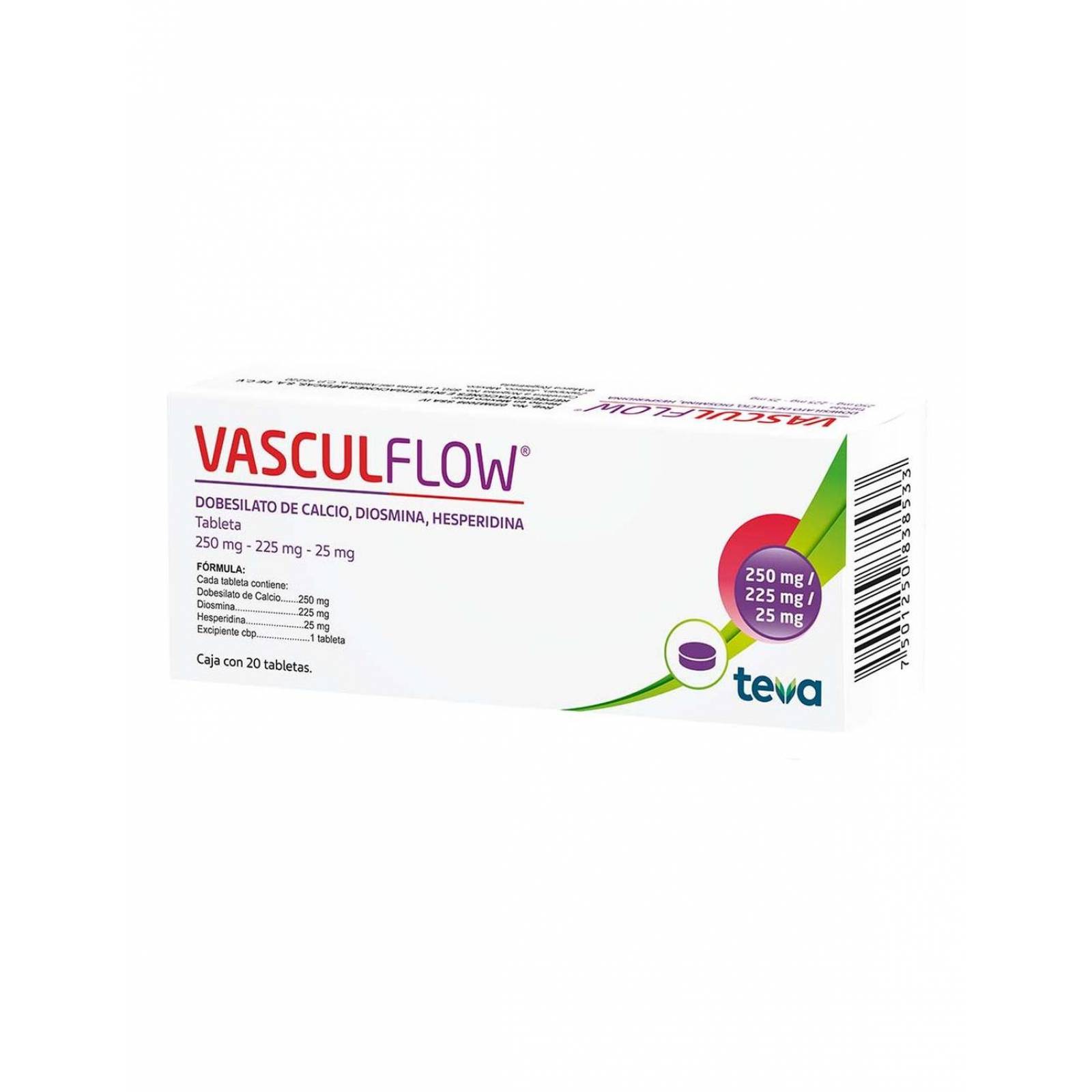 Vasculflow Caja Con 20 Tabletas 
